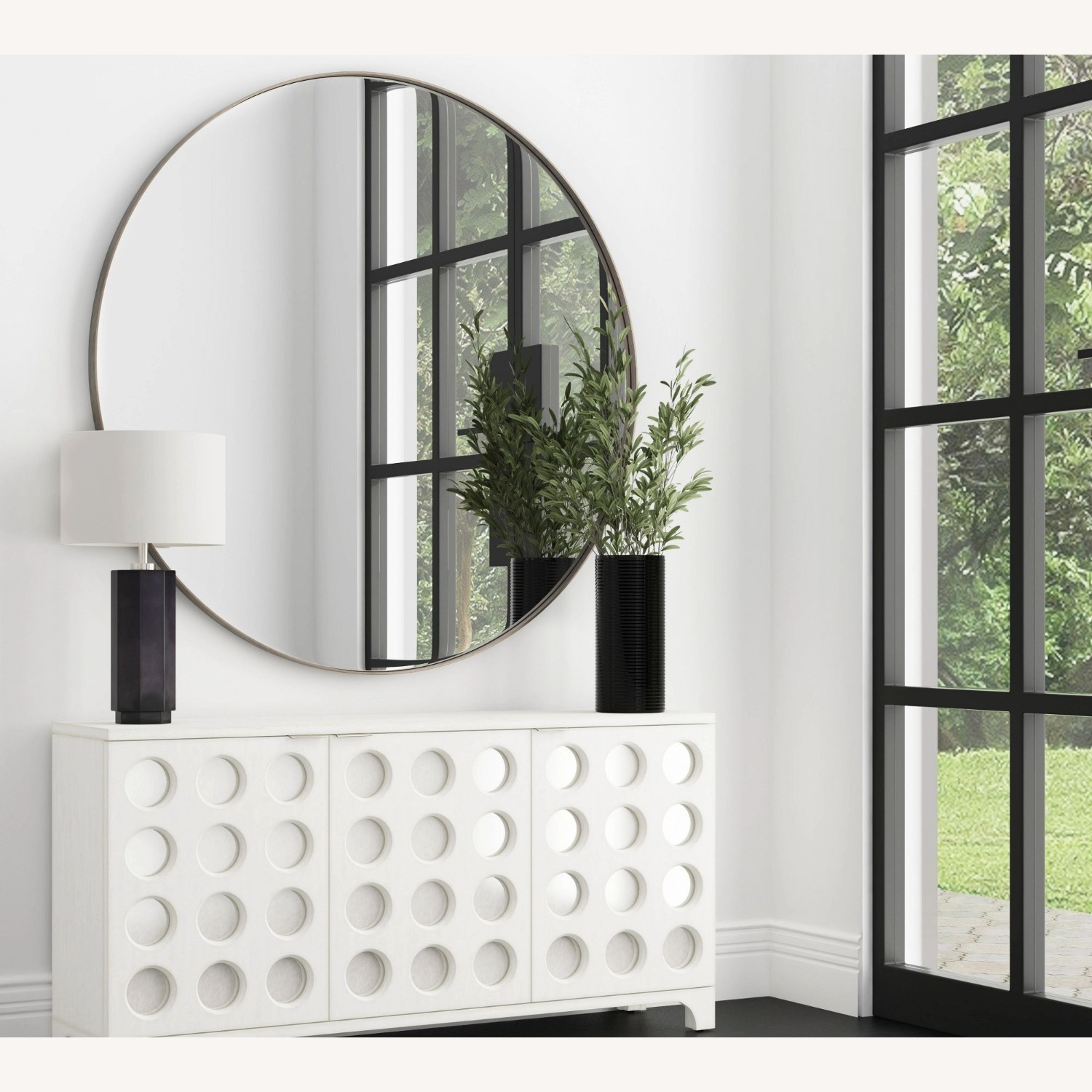 Pottery Barn Windsor Round Wall Mirror (60") - image-4