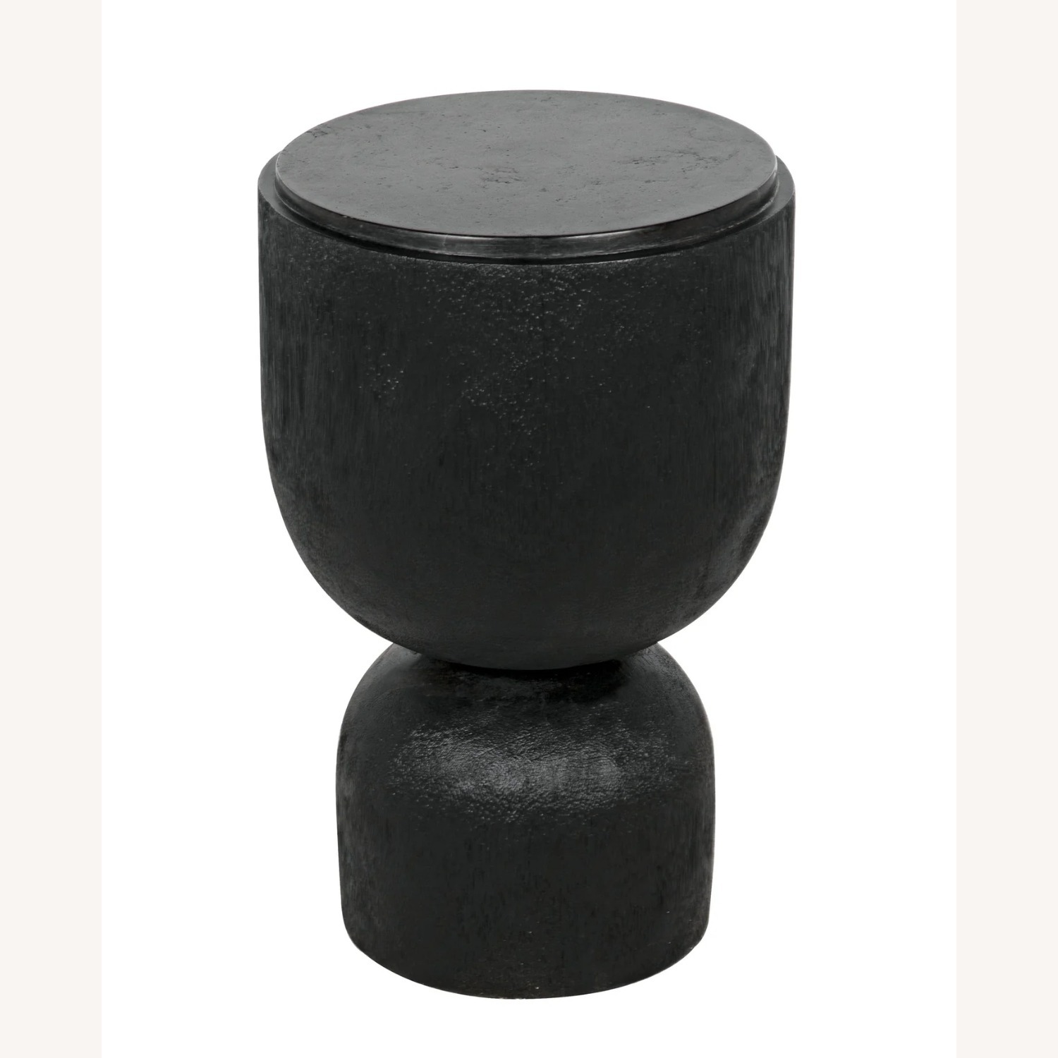 Noir Large Kudoro Side Table with Black Marble Top - image-6