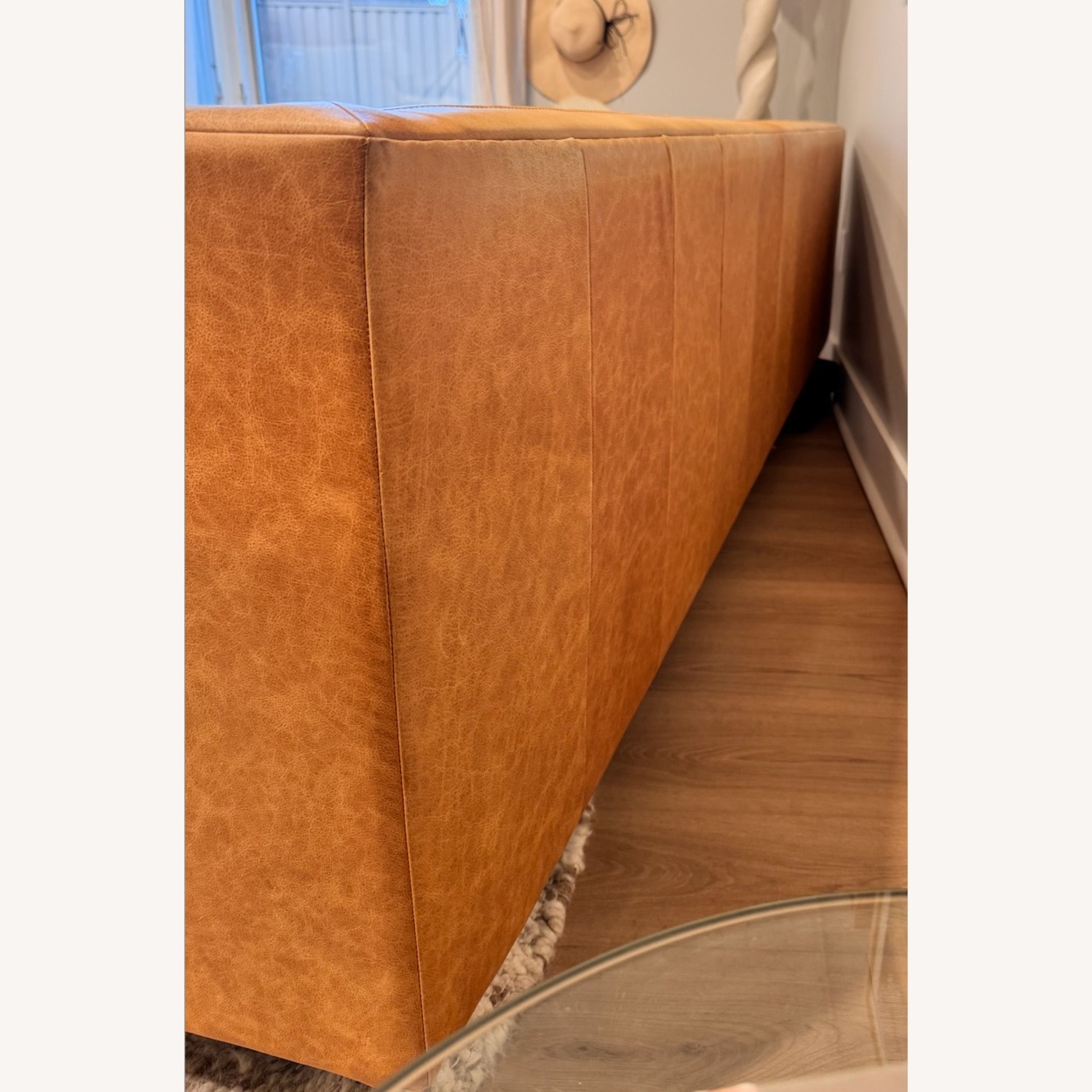 CB2 Savile Tufted Leather Sofa - image-3