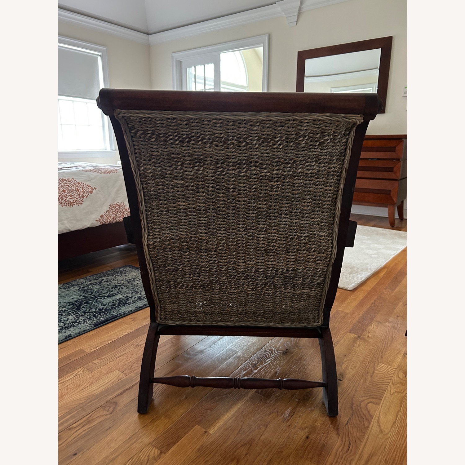 Z Gallerie Wood Sleigh Chair - AptDeco