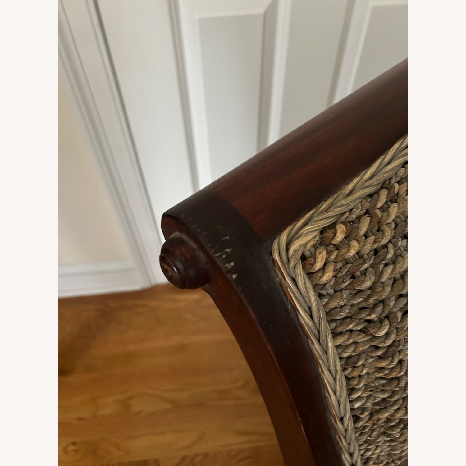 Z Gallerie Wood Sleigh Chair - AptDeco