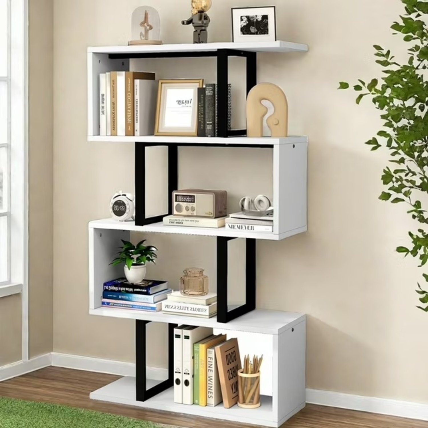 Dextrus 5-Tier S-Shaped Bookshelf - image-4