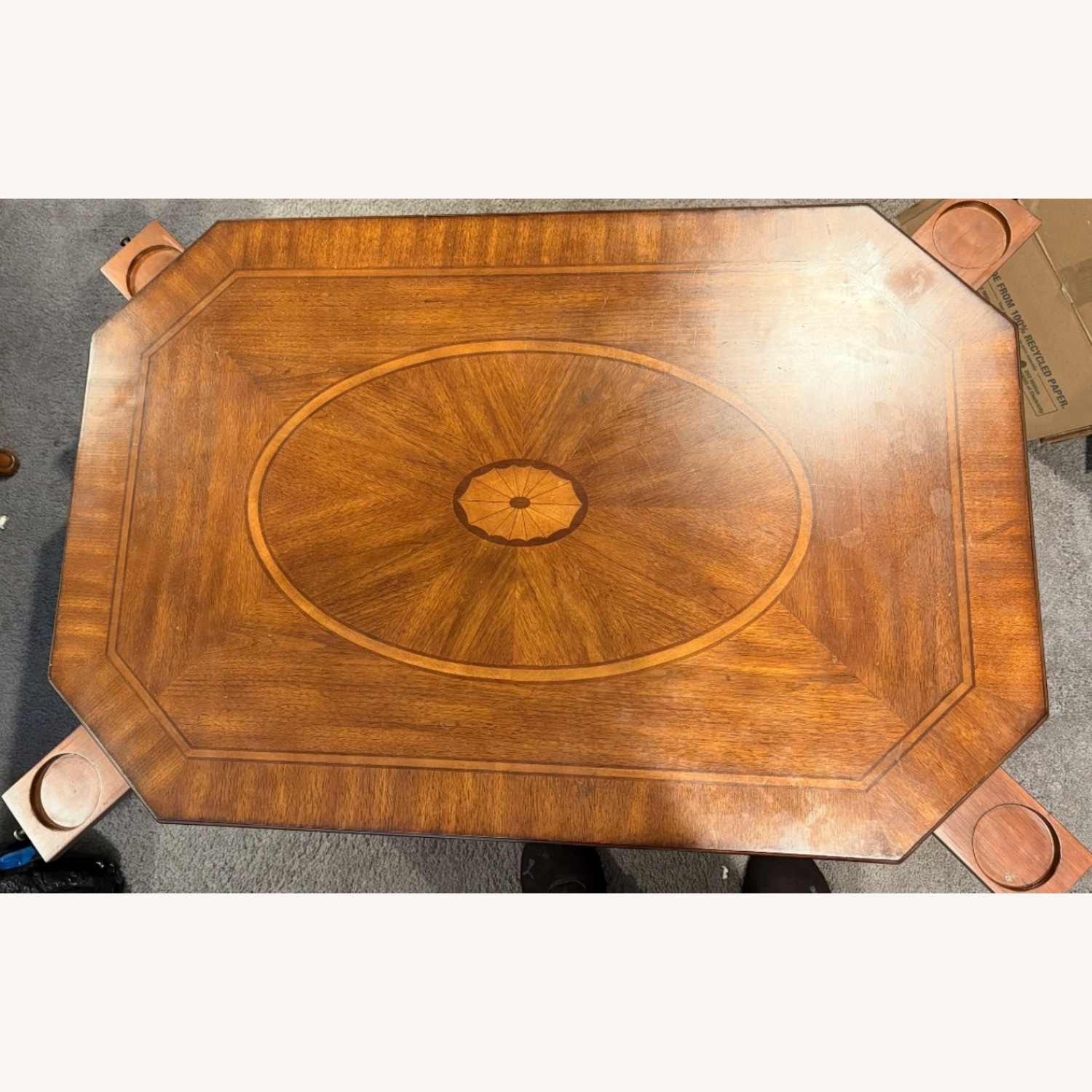 Raymour & Flanigan Dark Brown Coffee Table - image-5