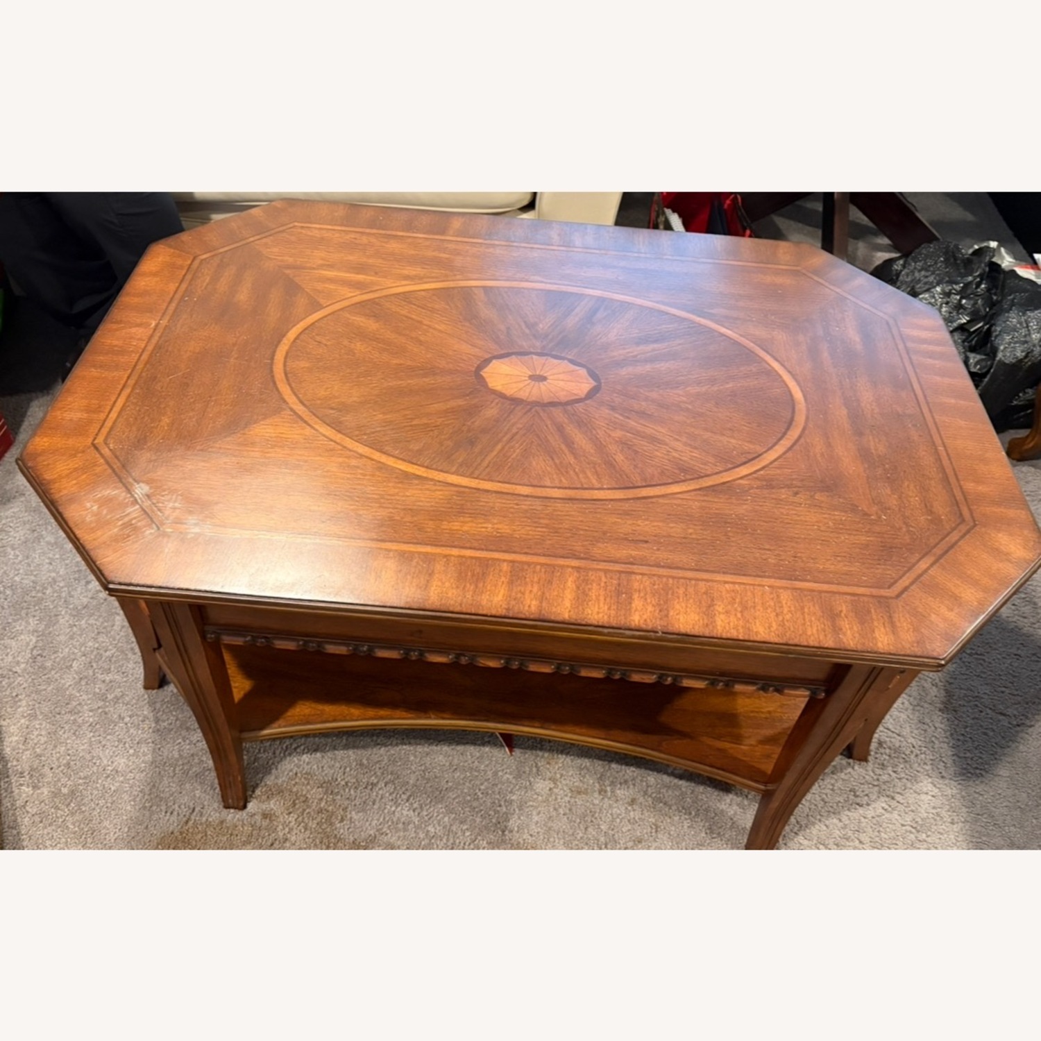 Raymour & Flanigan Dark Brown Coffee Table - image-1