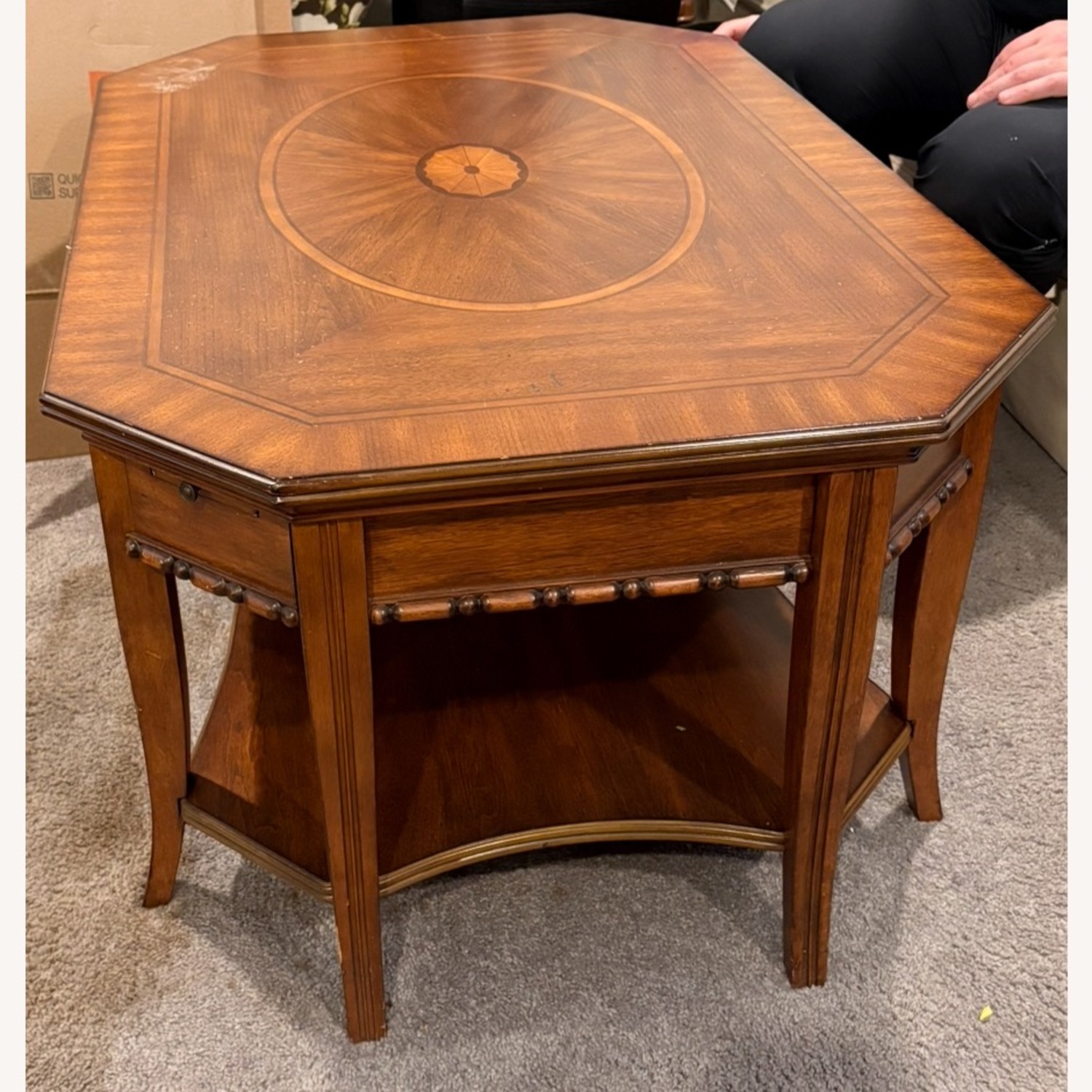 Raymour & Flanigan Dark Brown Coffee Table - image-6