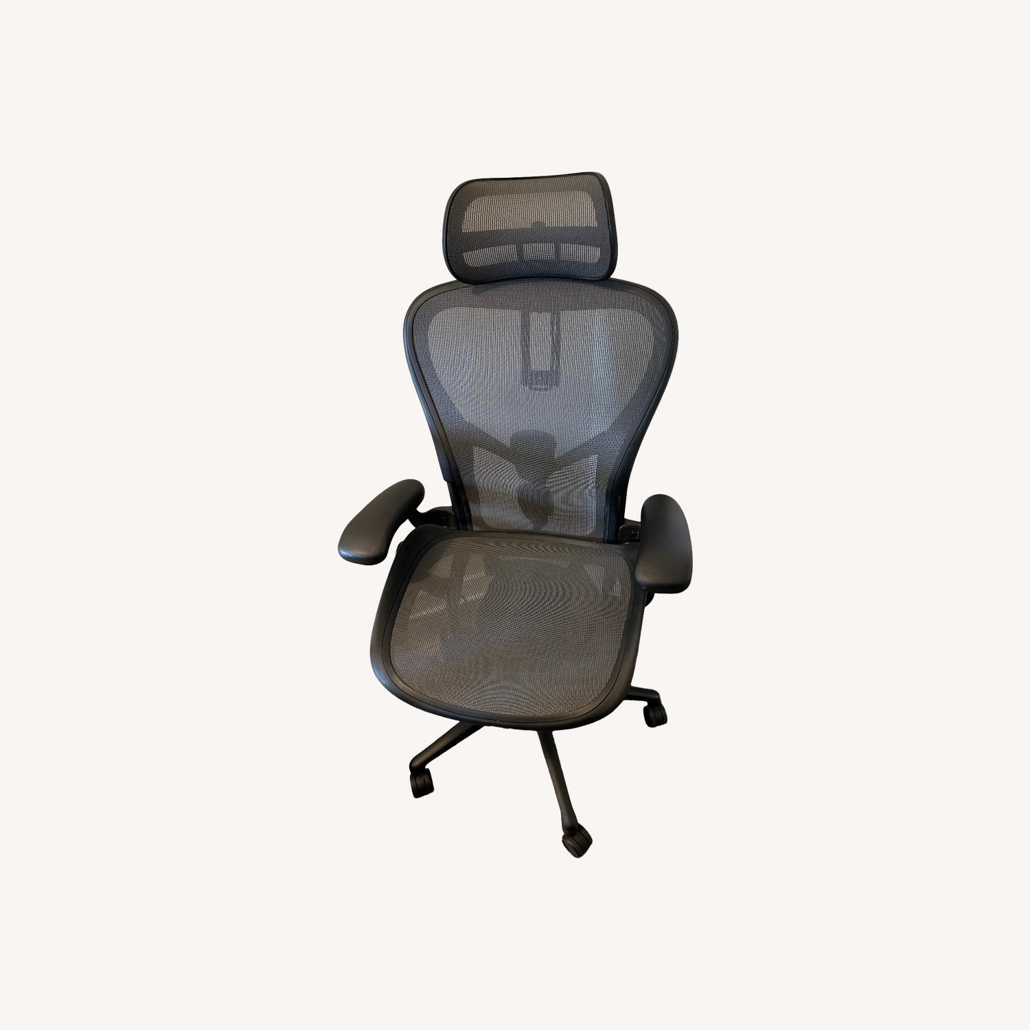 Herman Miller Aeron Gaming Chair and Headrest - image-0