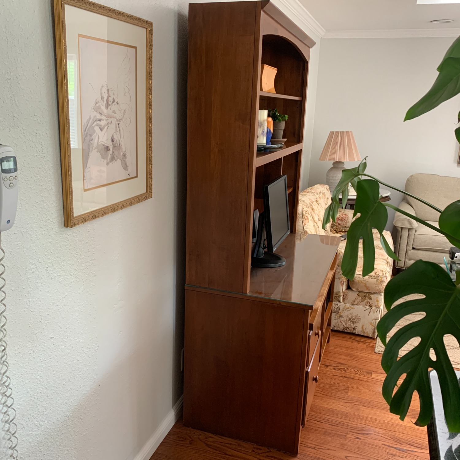 Ethan Allen Computer Desk Hutch Bookshelf | Wood - image-7