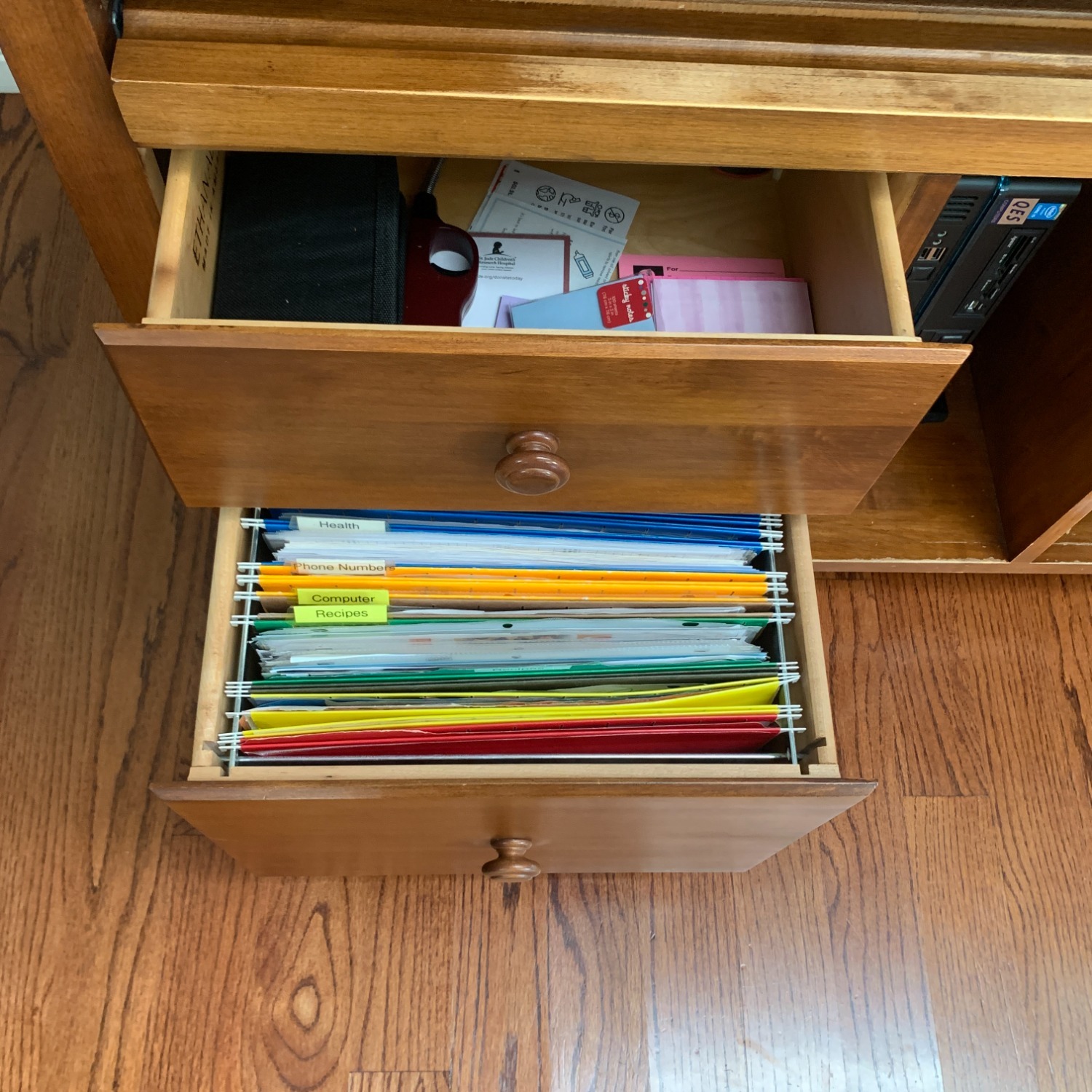 Ethan Allen Computer Desk Hutch Bookshelf | Wood - image-5