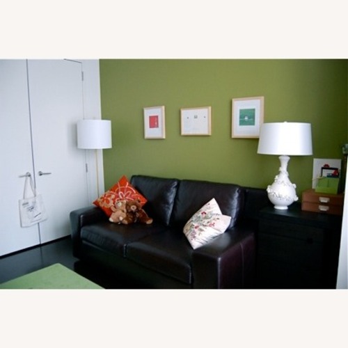 Used Room & Board Leather Convertible Sofa for sale on AptDeco