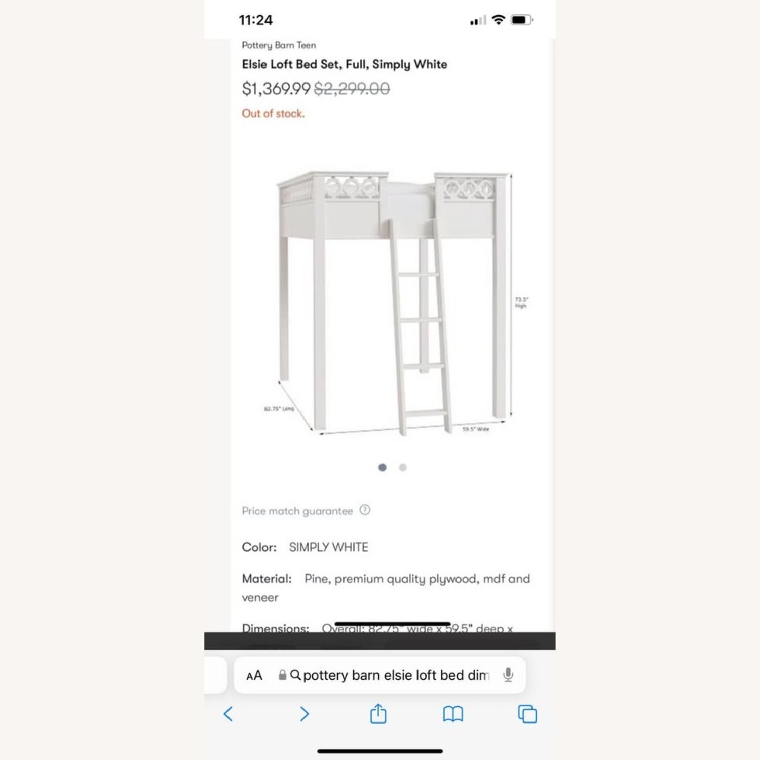 Pottery Barn Loft Bed - image-2