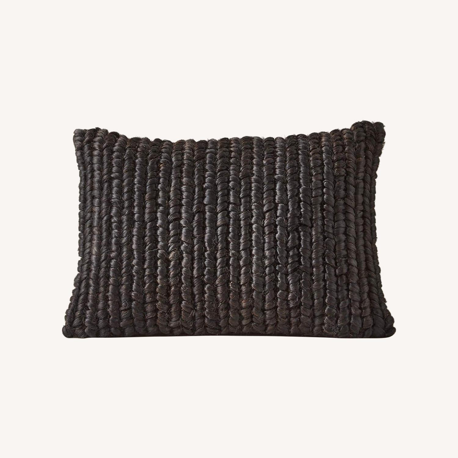 CB2 Monte Black Jute Pillow - image-0