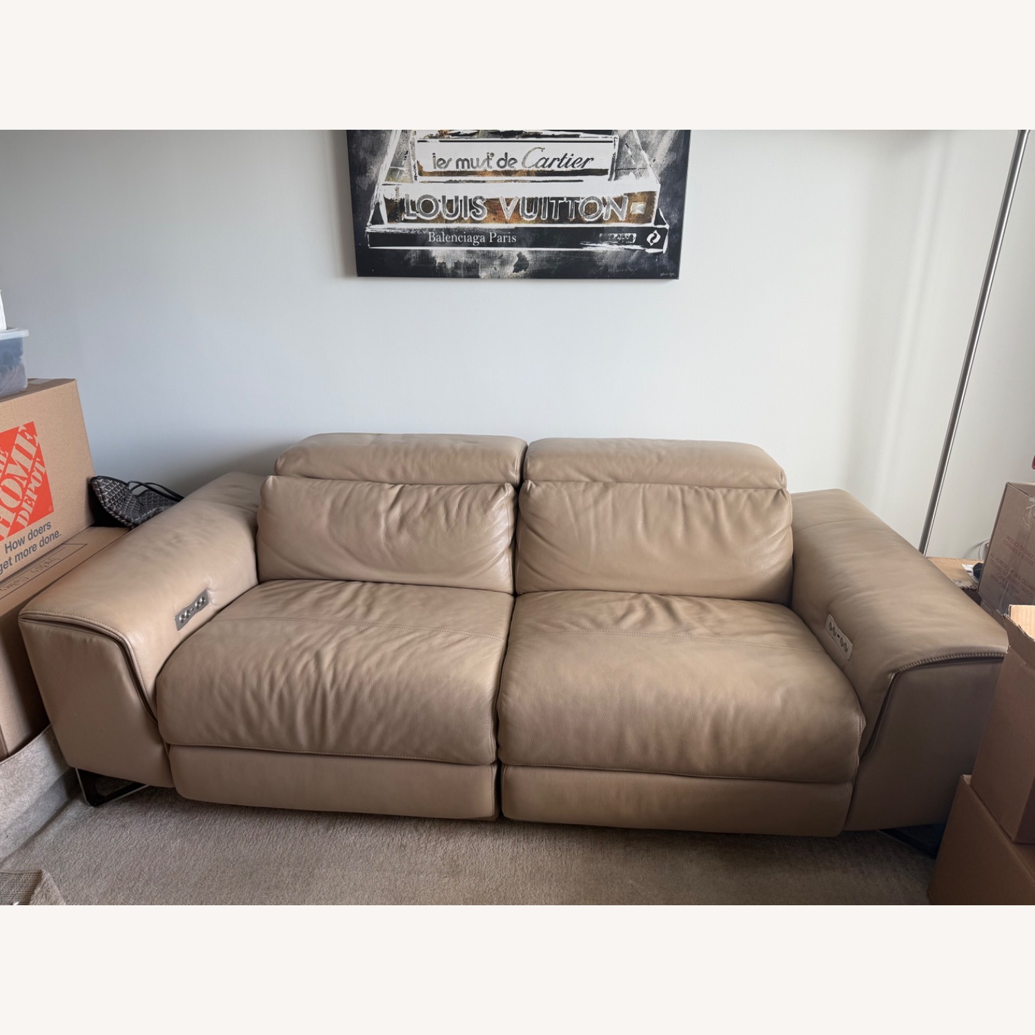 Scan Design Recliner Leather Sofa - image-1