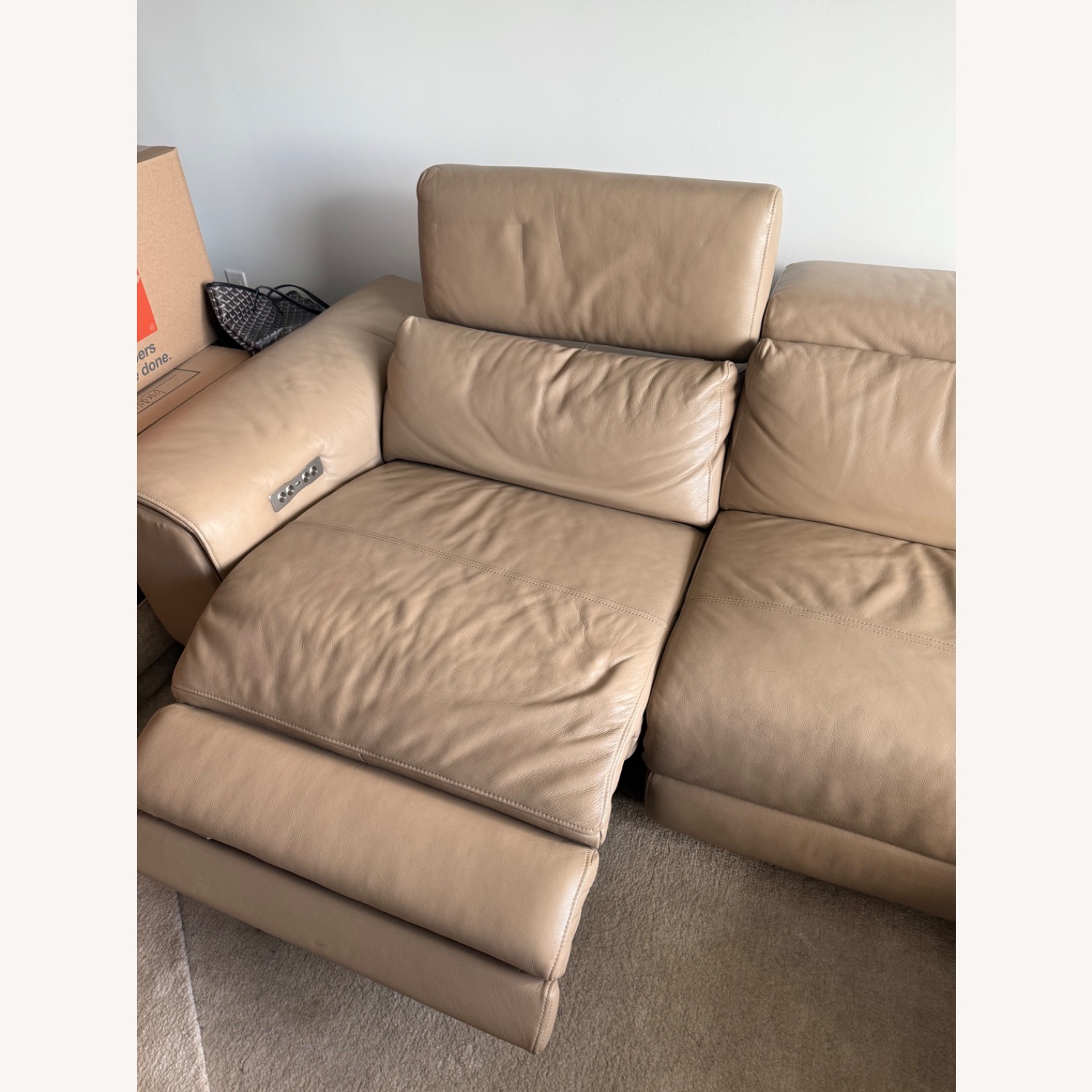 Scan Design Recliner Leather Sofa - image-2