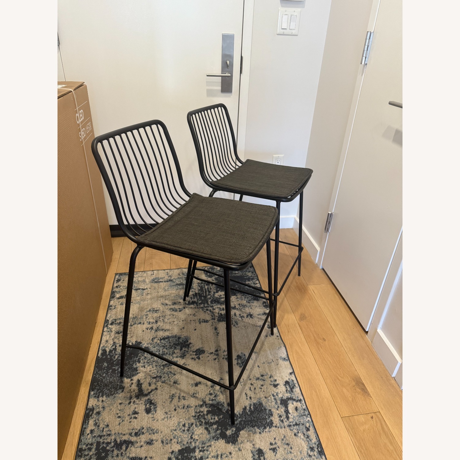 Set of 2 Threshold Counter Height Bar Stools - image-2