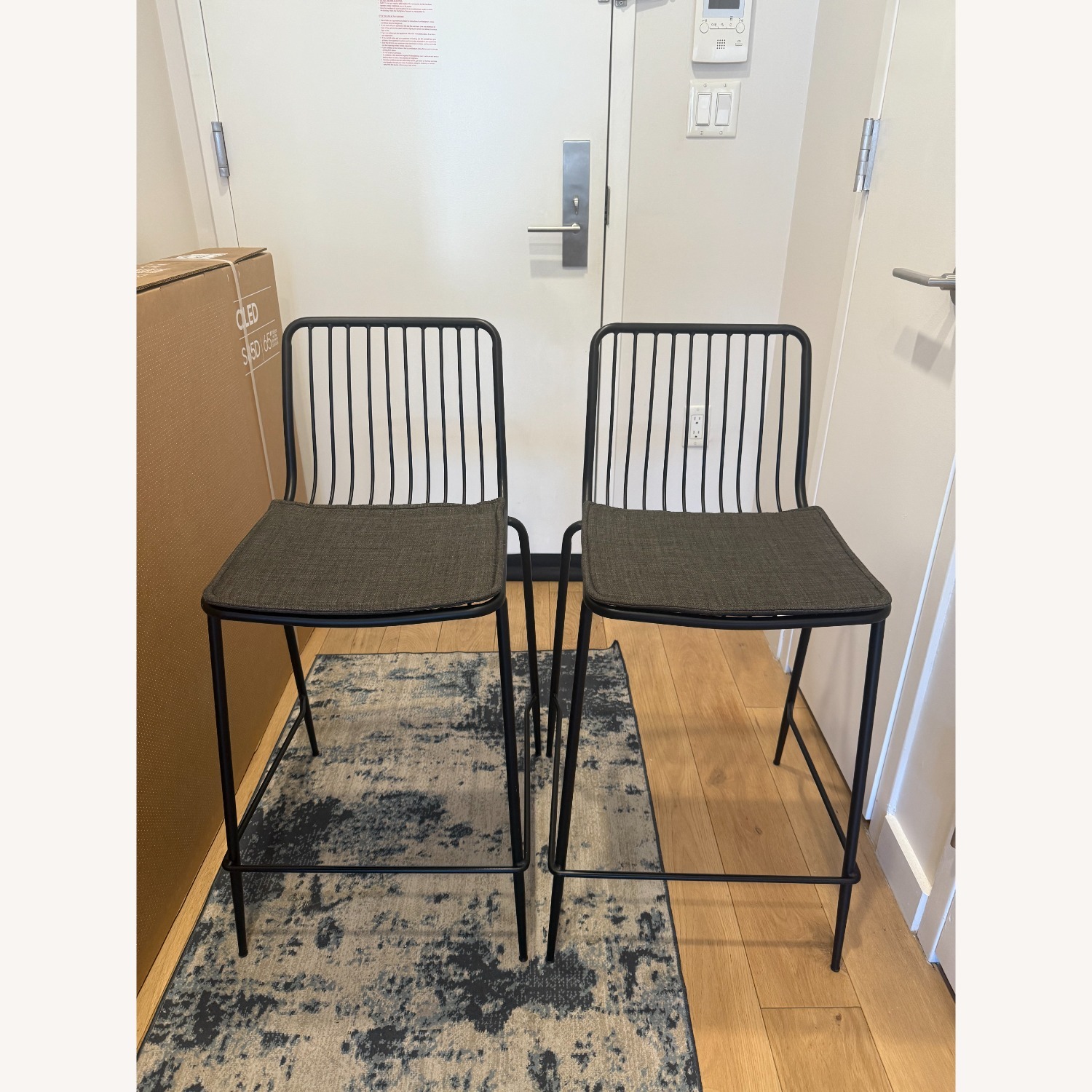 Set of 2 Threshold Counter Height Bar Stools - image-1