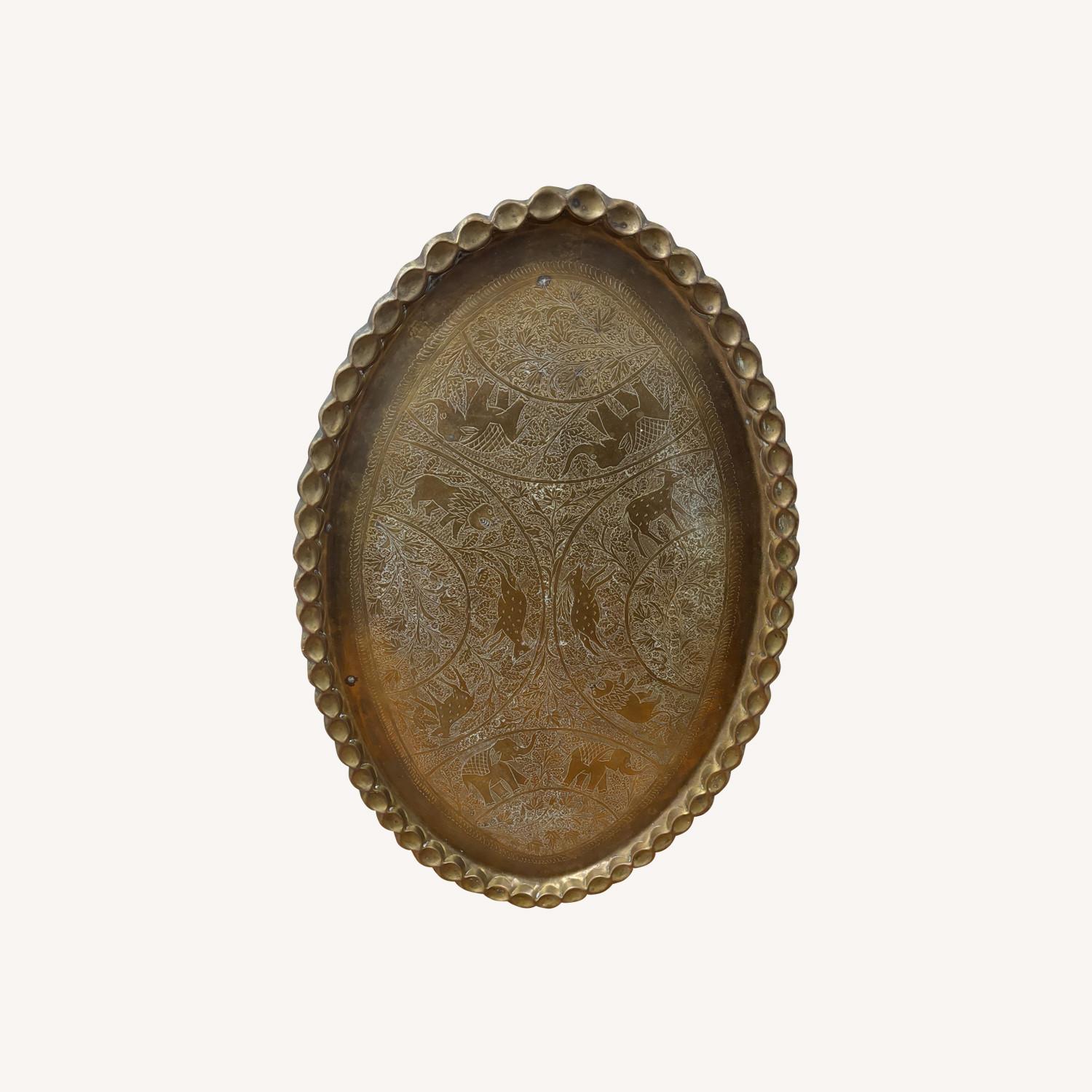 Vintage Brass Tray/Table Top - image-0