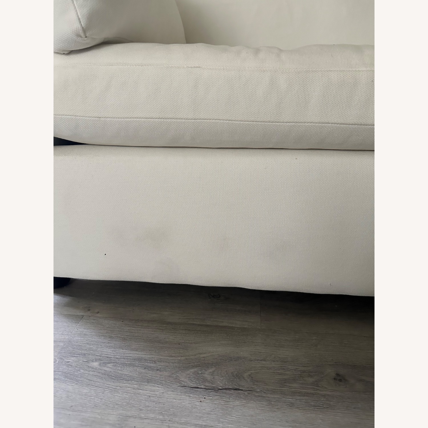West Elm White Sleeper Sofa and Large Ottoman - image-6
