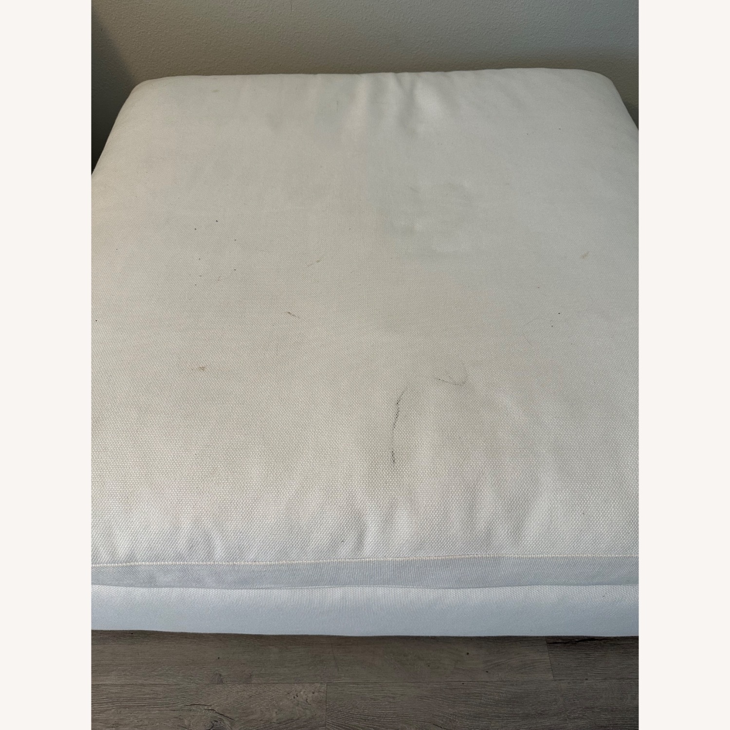 West Elm White Sleeper Sofa and Large Ottoman - image-8