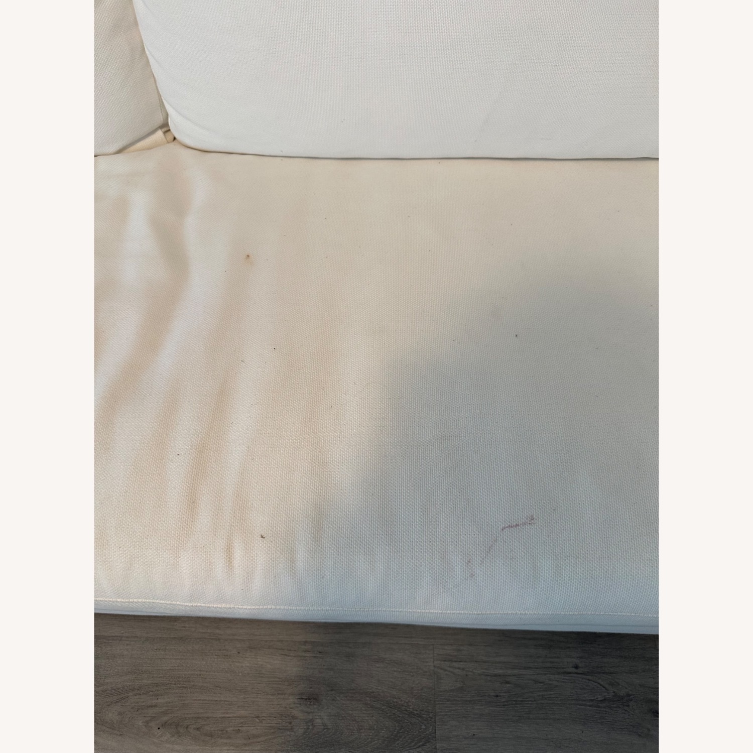 West Elm White Sleeper Sofa and Large Ottoman - image-7