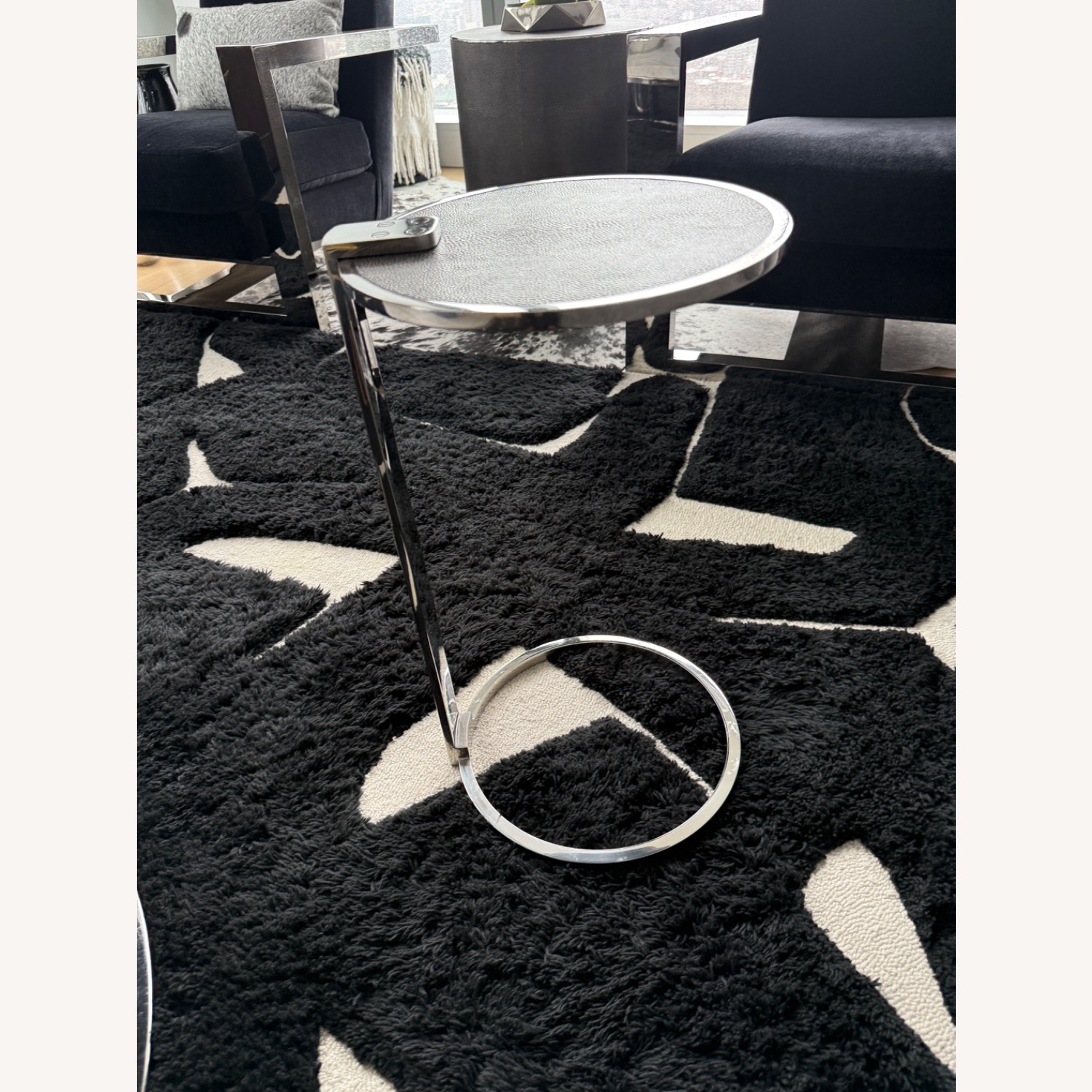 Restoration Hardware Franz Shagreen Round Drink Table - image-1