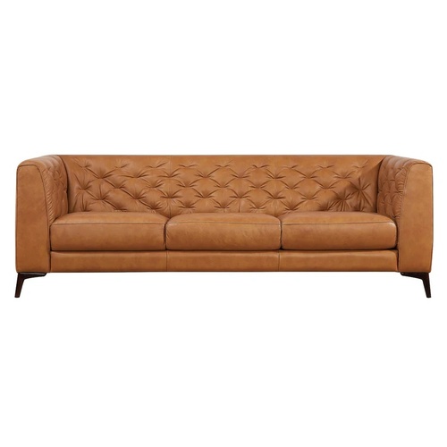 Used Midinmod Fargo Tan Leather Sofa for sale on AptDeco