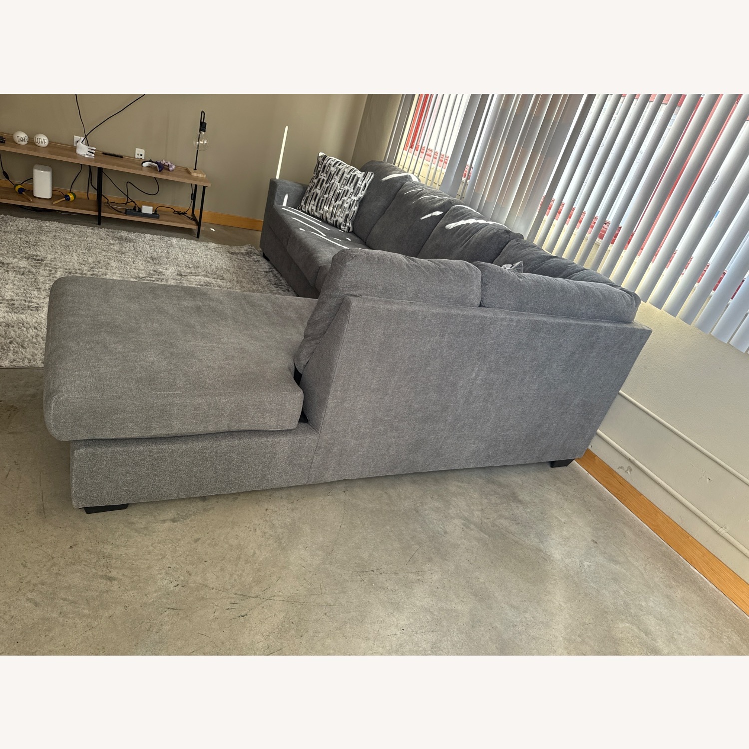 Ashley Furniture 2 Piece Sectional Medium Gray - image-2