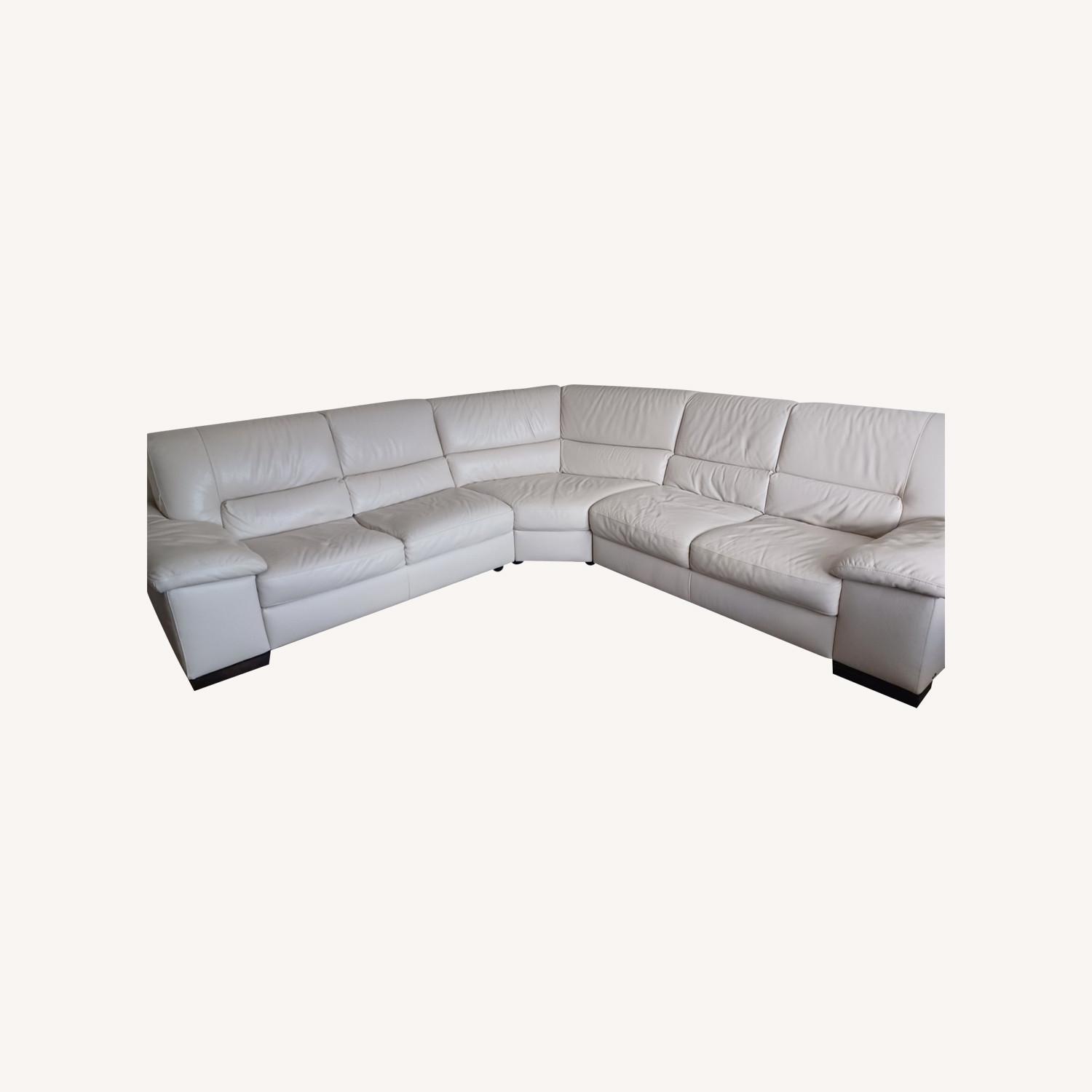 Bloomingdale's Genuine Leather Sofa - image-0