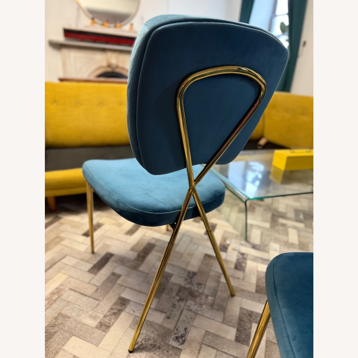 Teal Dining Chairs, Set of 8 - image-2