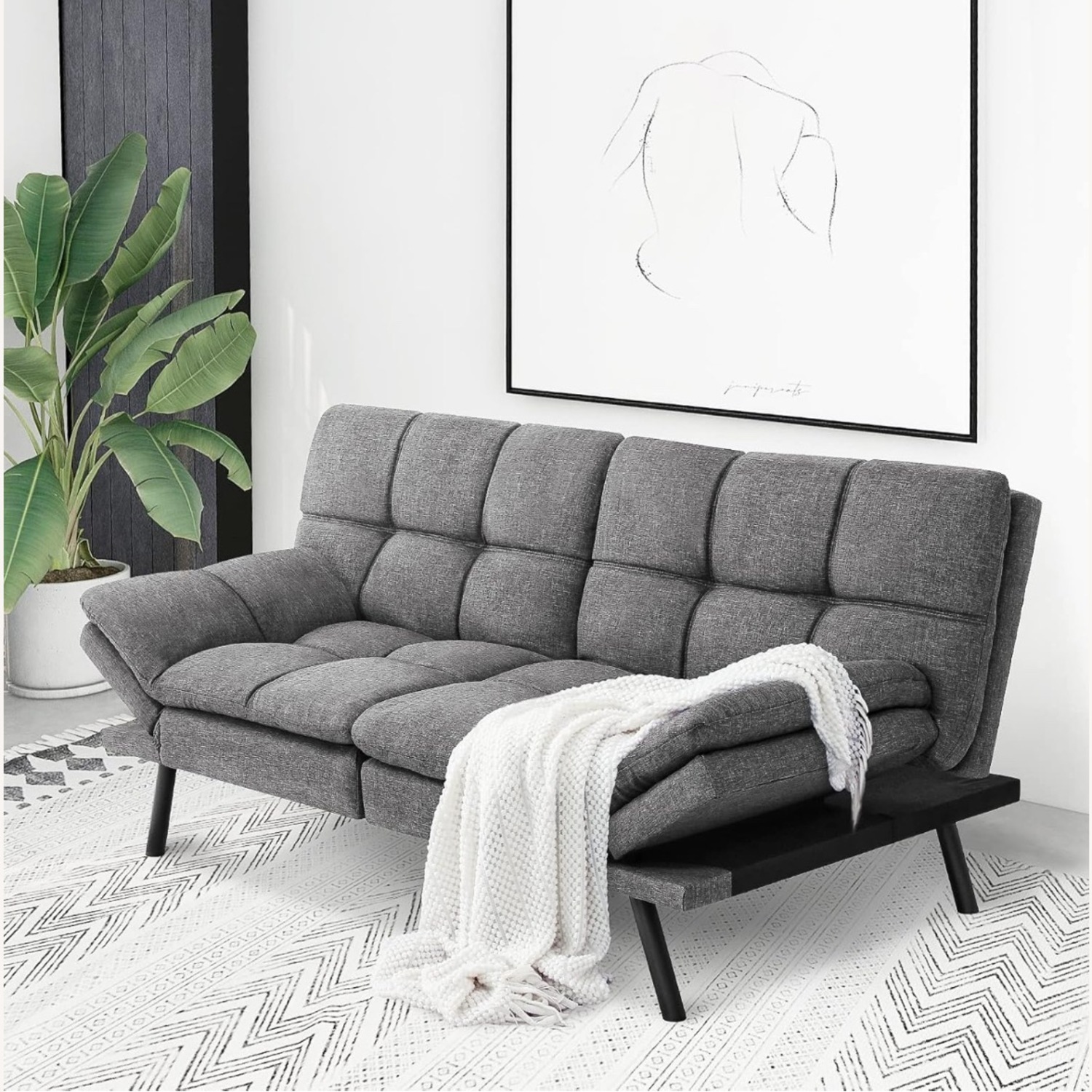 IULULU Grey Sofa Bed - image-2