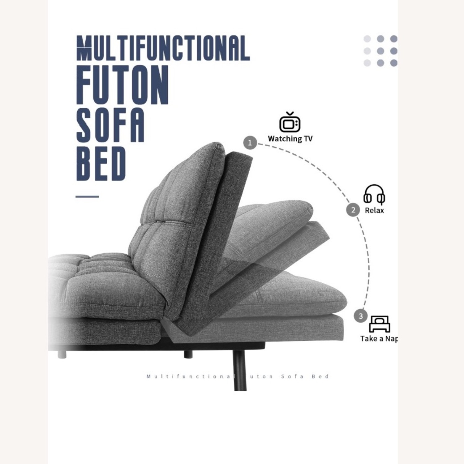 IULULU Grey Sofa Bed - image-5