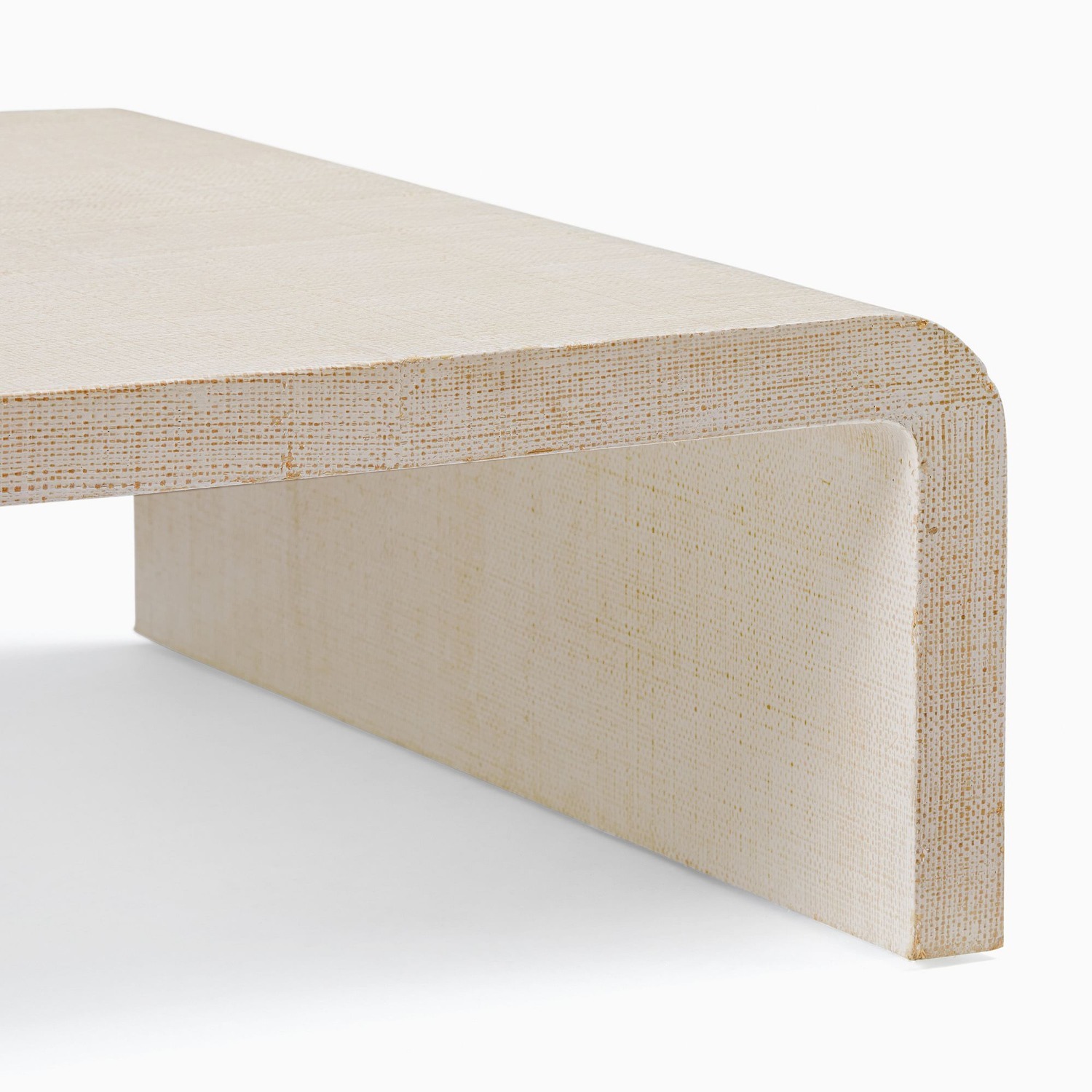 West Elm Solstice Painted Raffia Low Coffee Table - image-2