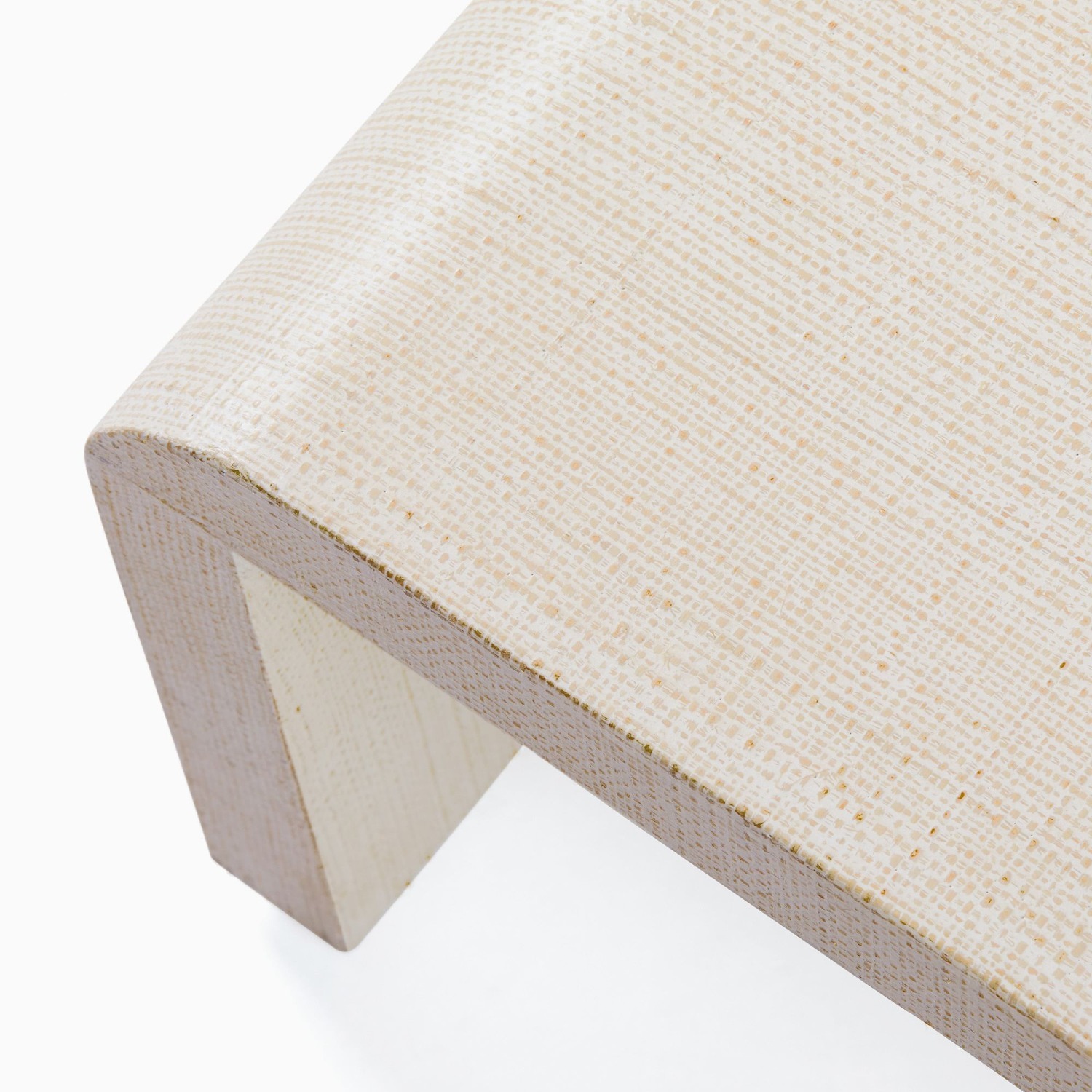 West Elm Solstice Painted Raffia Low Coffee Table - image-4