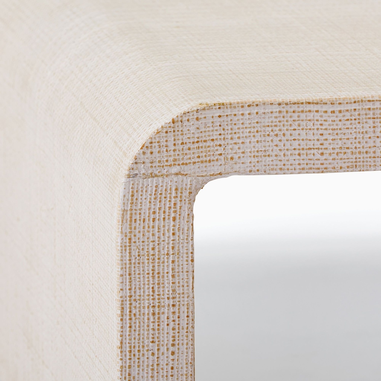 West Elm Solstice Painted Raffia Low Coffee Table - image-3