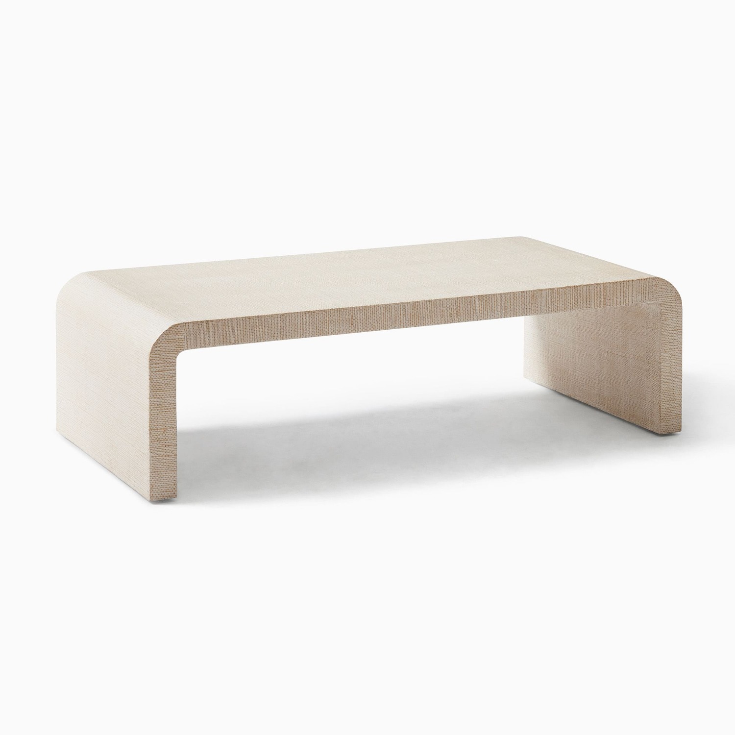 West Elm Solstice Painted Raffia Low Coffee Table - image-8