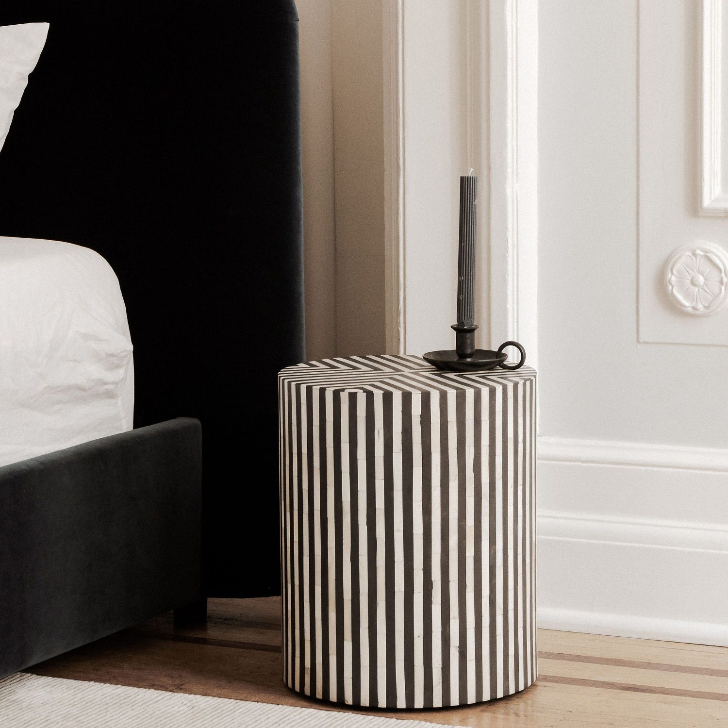 West Elm Striped Side Table - image-3