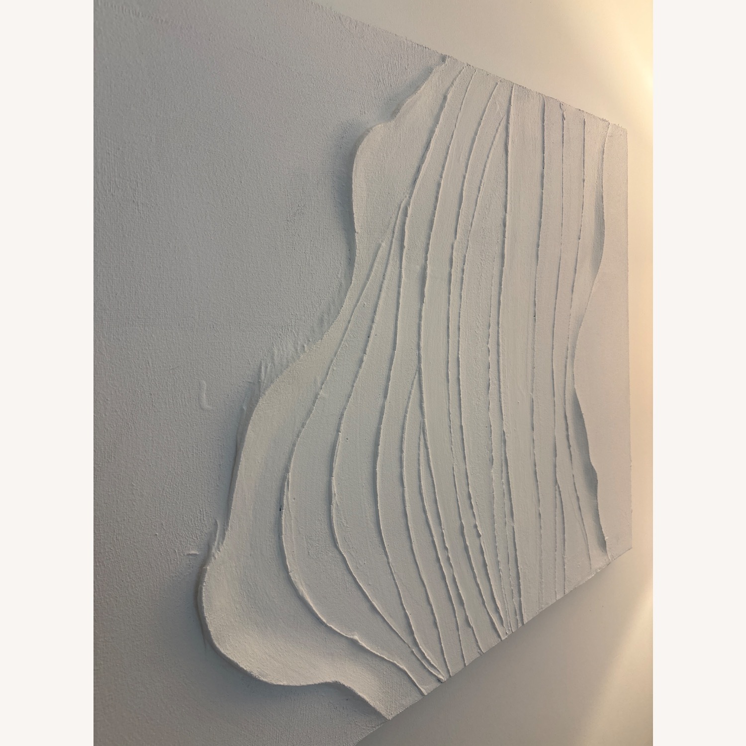 At Home White Abstract Canvas - image-4