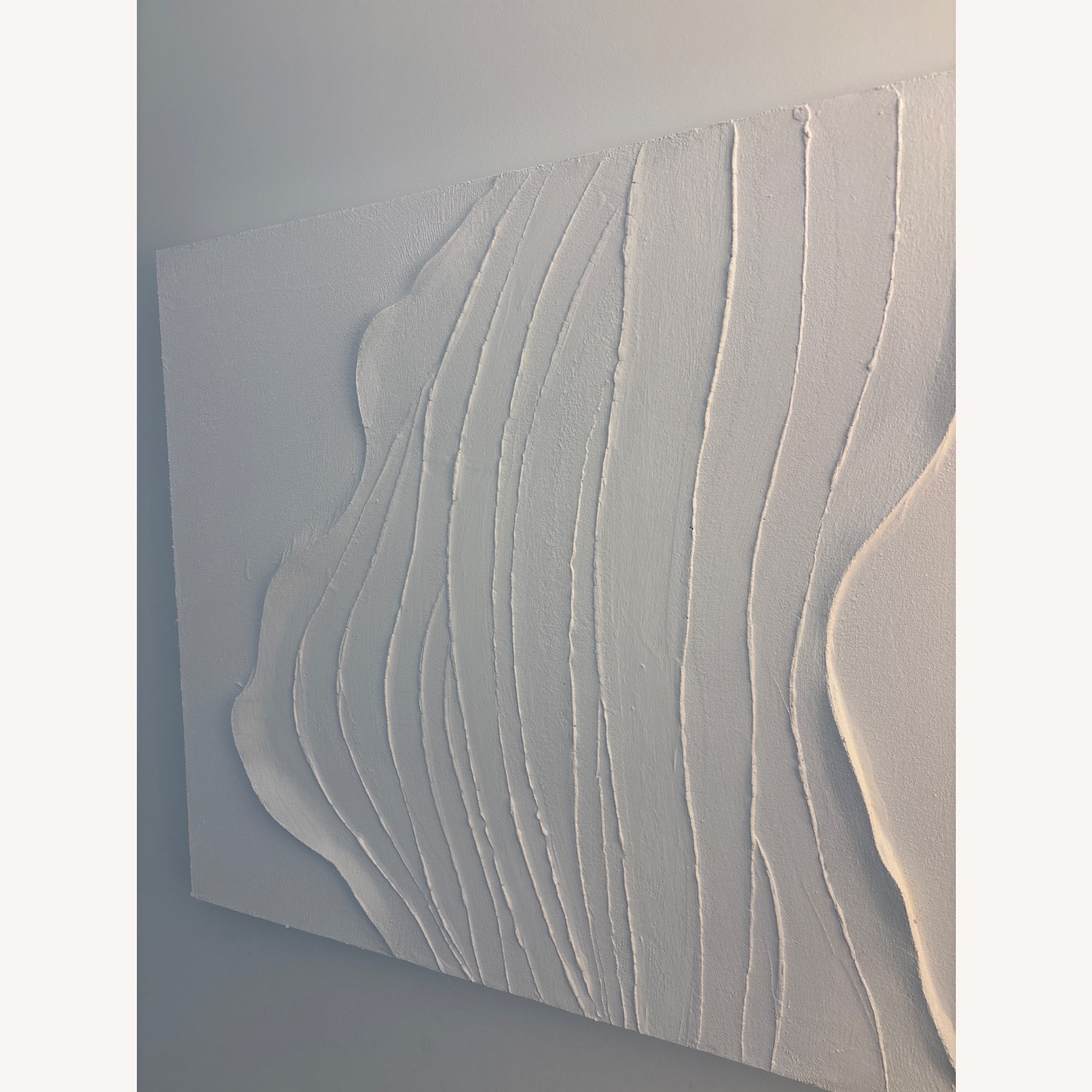 At Home White Abstract Canvas - image-3