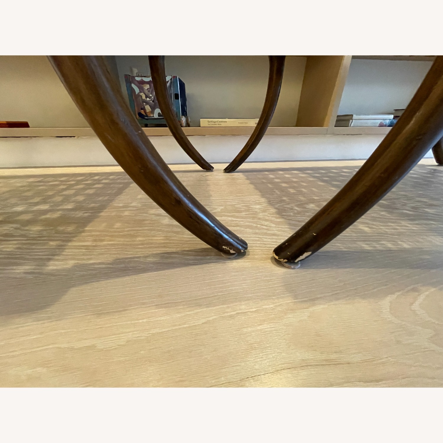 Holly Hunt Saber Leg Ottomans with Seagrass Seat - image-5