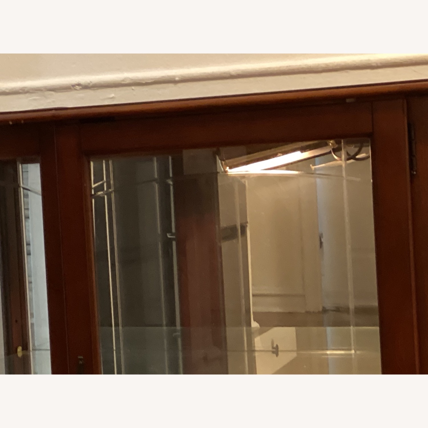 Home Meridian Wood & Glass Lighted Display Cabinet - image-6