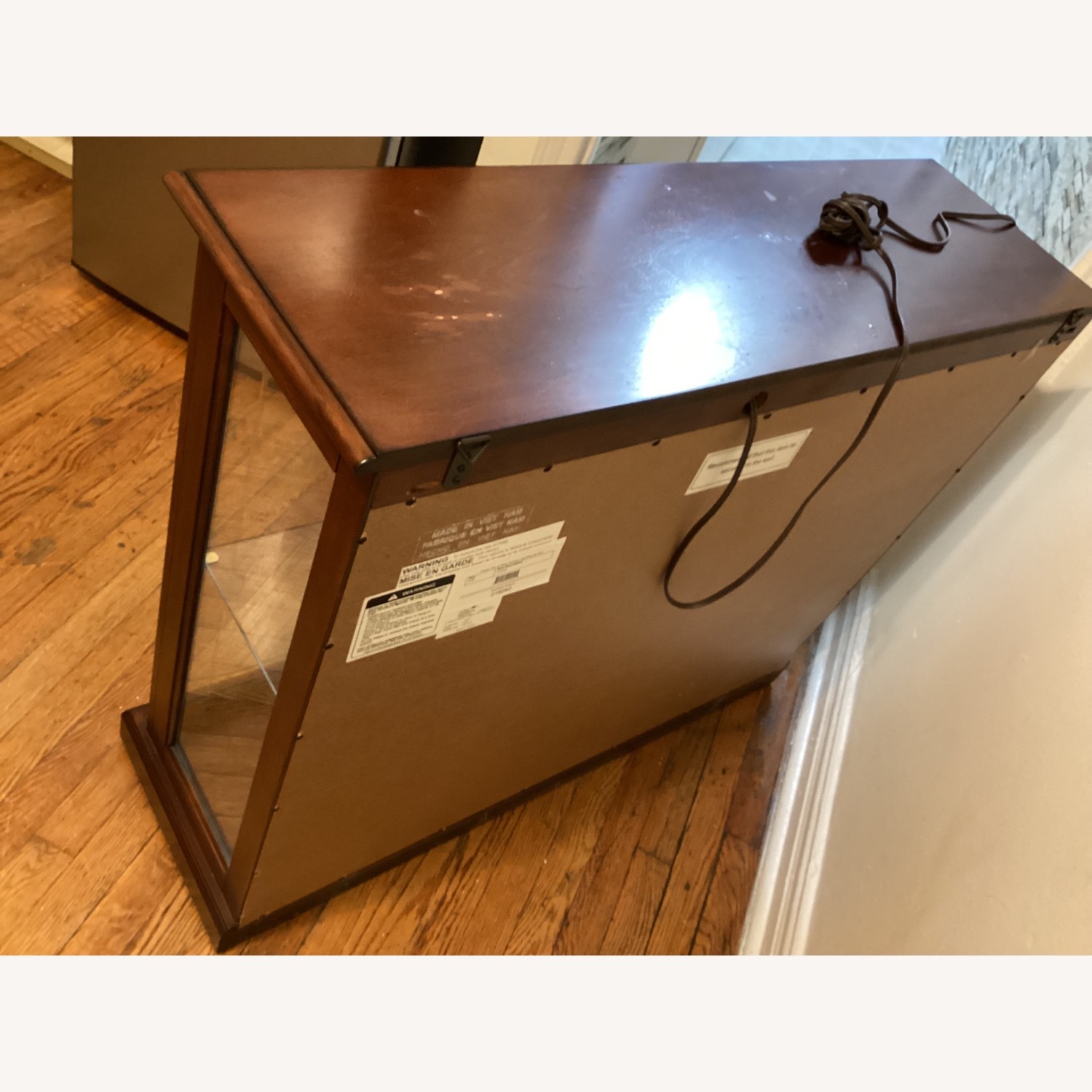 Home Meridian Wood & Glass Lighted Display Cabinet - image-2