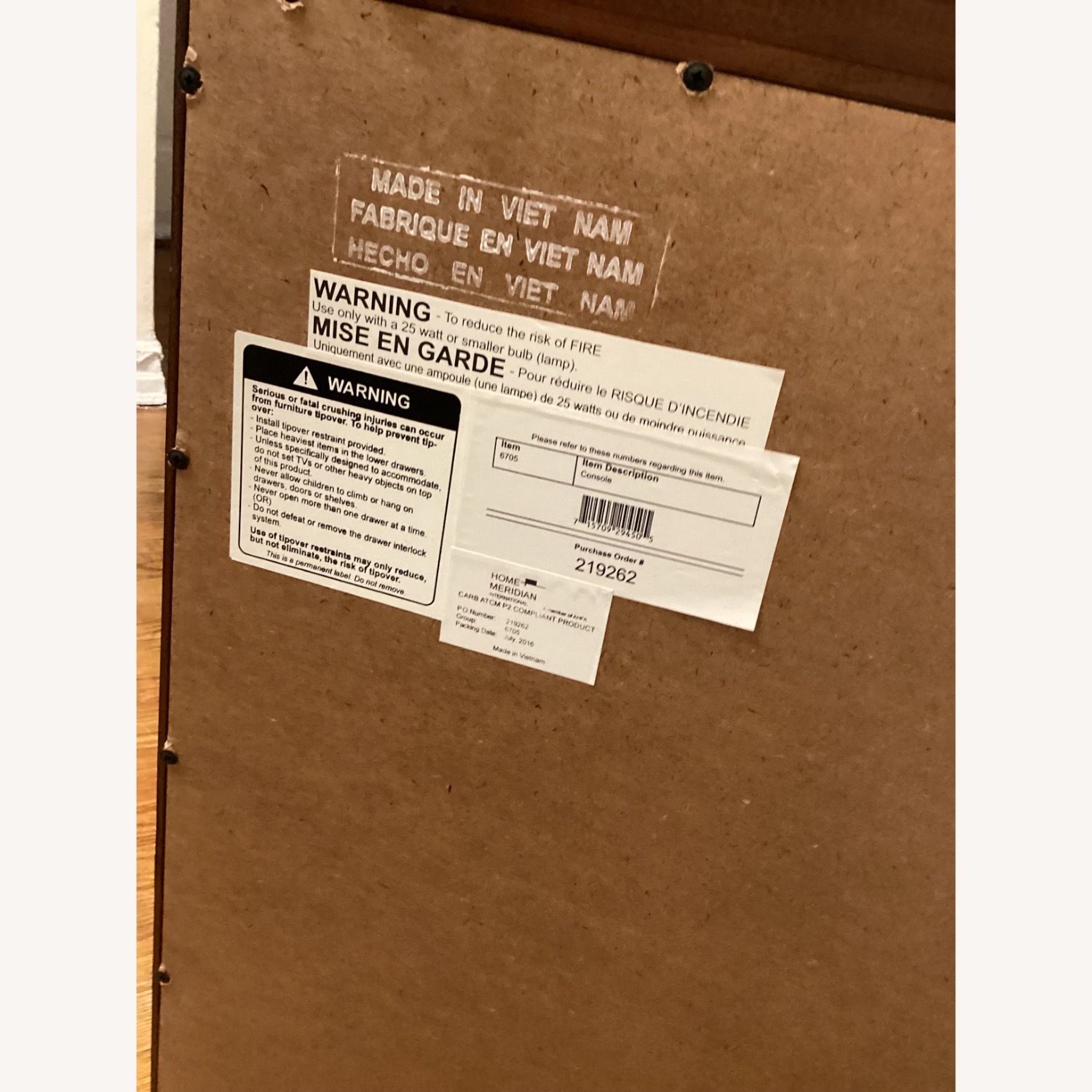 Home Meridian Wood & Glass Lighted Display Cabinet - image-3