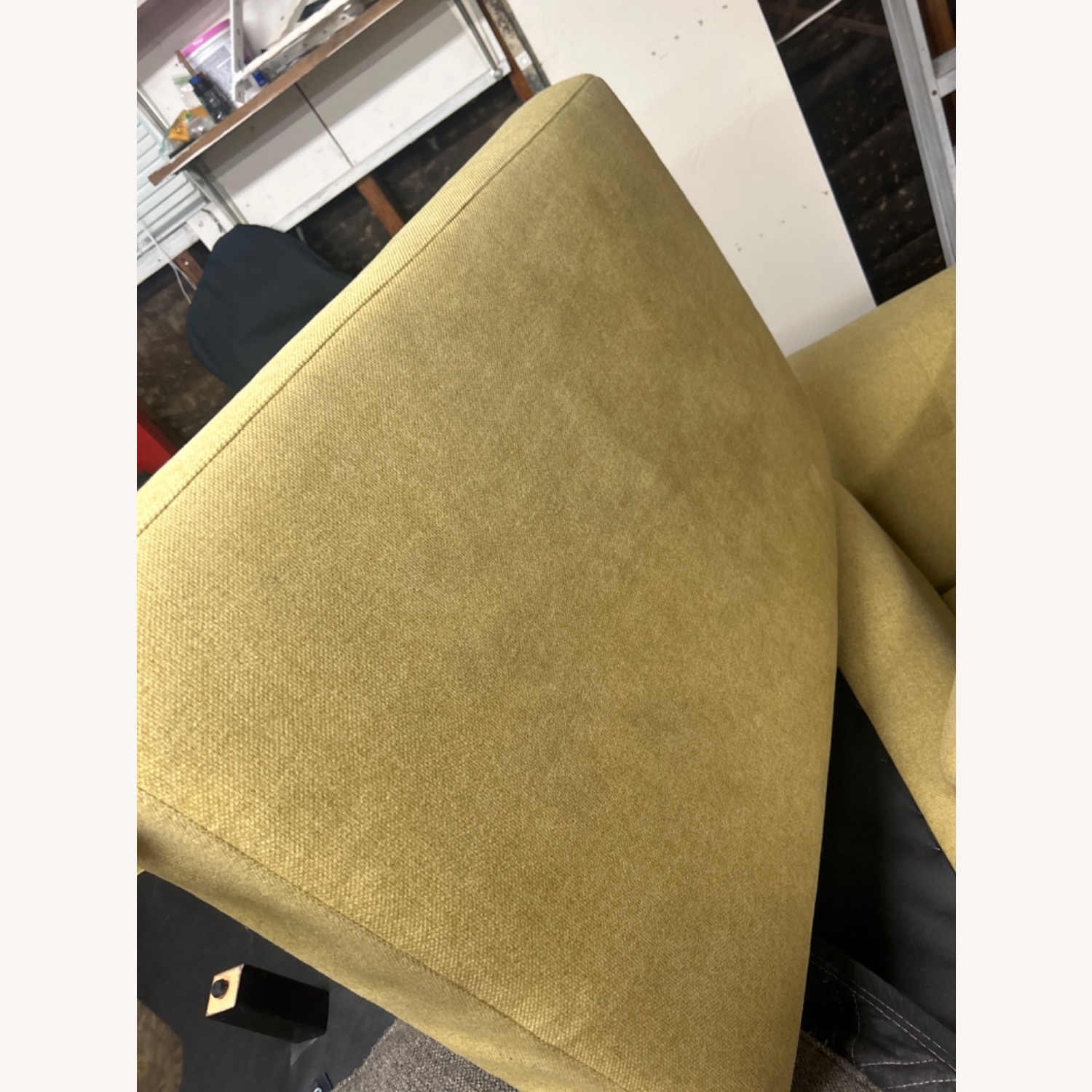 Living Spaces Yellow Mid Century Modern Sectional - image-5