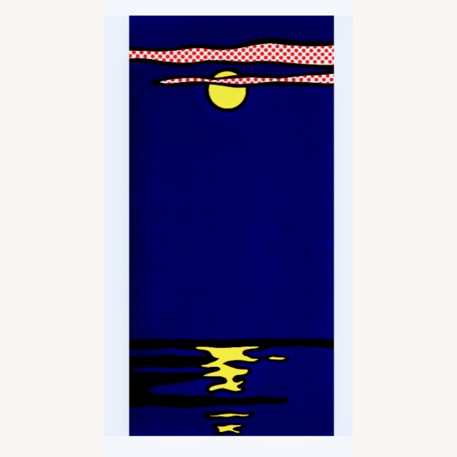 Moonscape Banner Print Rich Blue Color - image-3