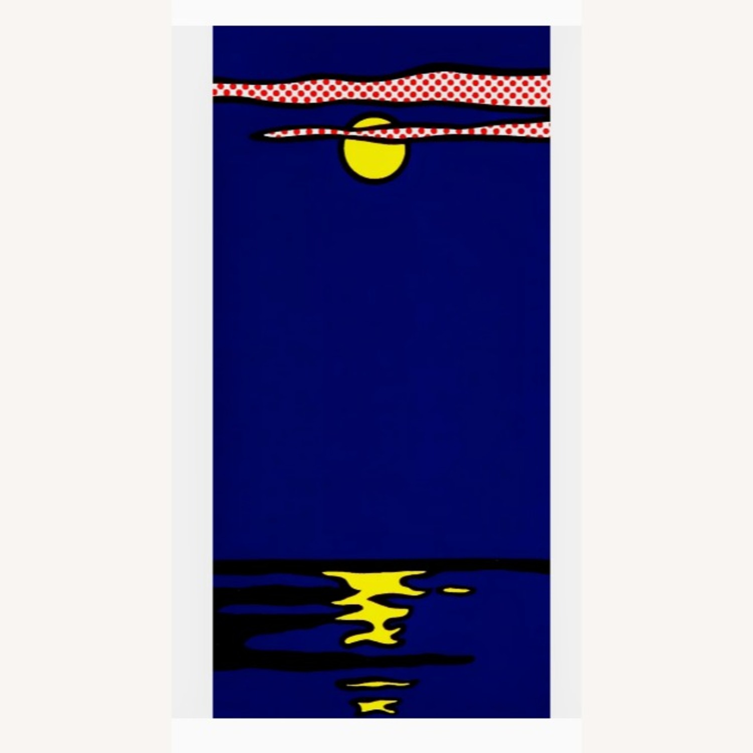 Moonscape Banner Print Rich Blue Color - image-2