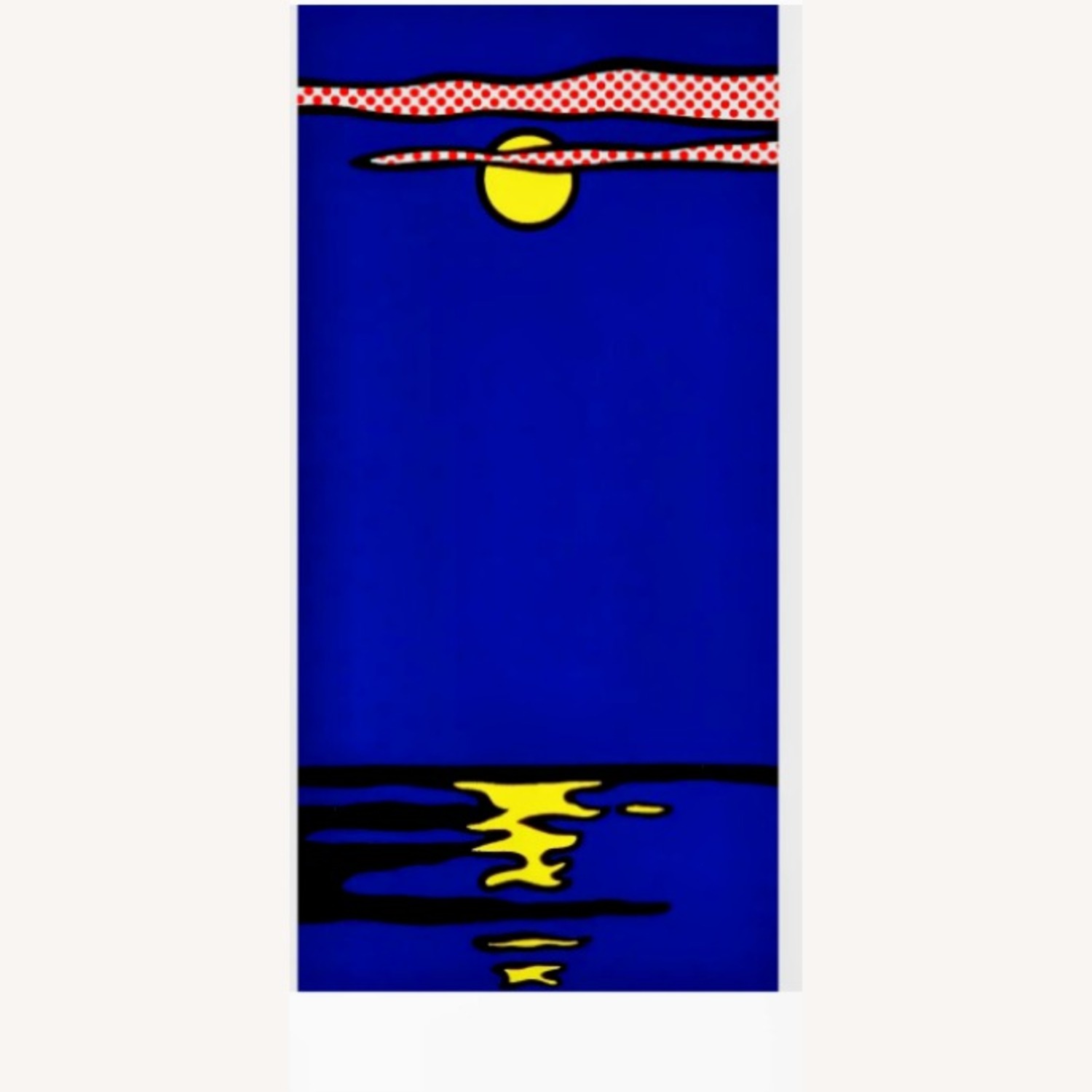 Moonscape Banner Print Rich Blue Color - image-1