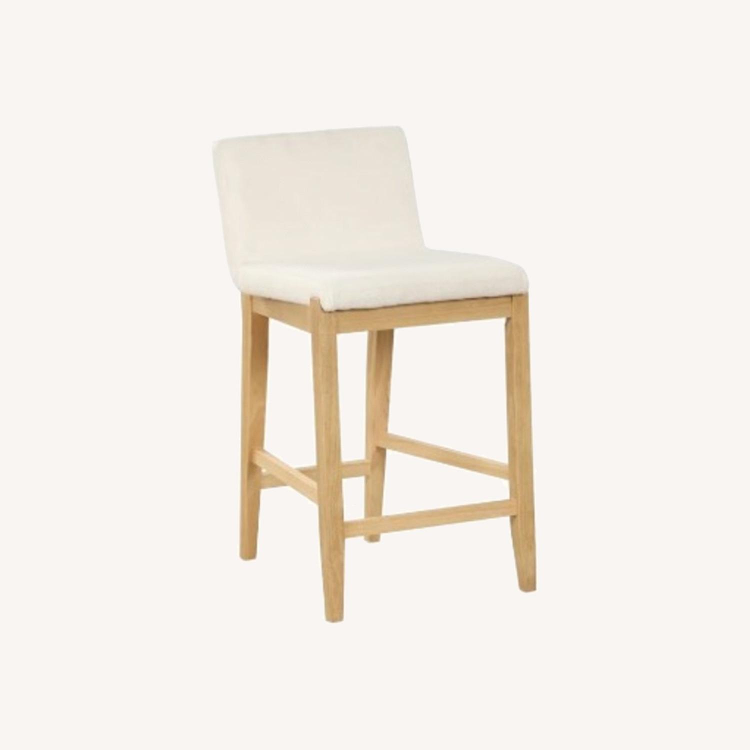 Pair of Upholstered Nathan James Counter Stools - image-0