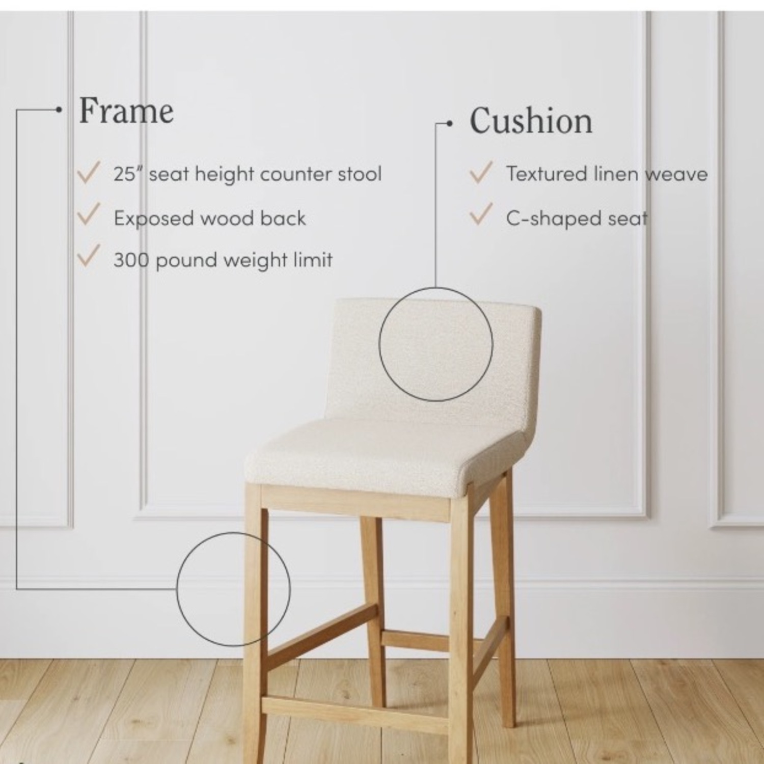 Pair of Upholstered Nathan James Counter Stools - image-7