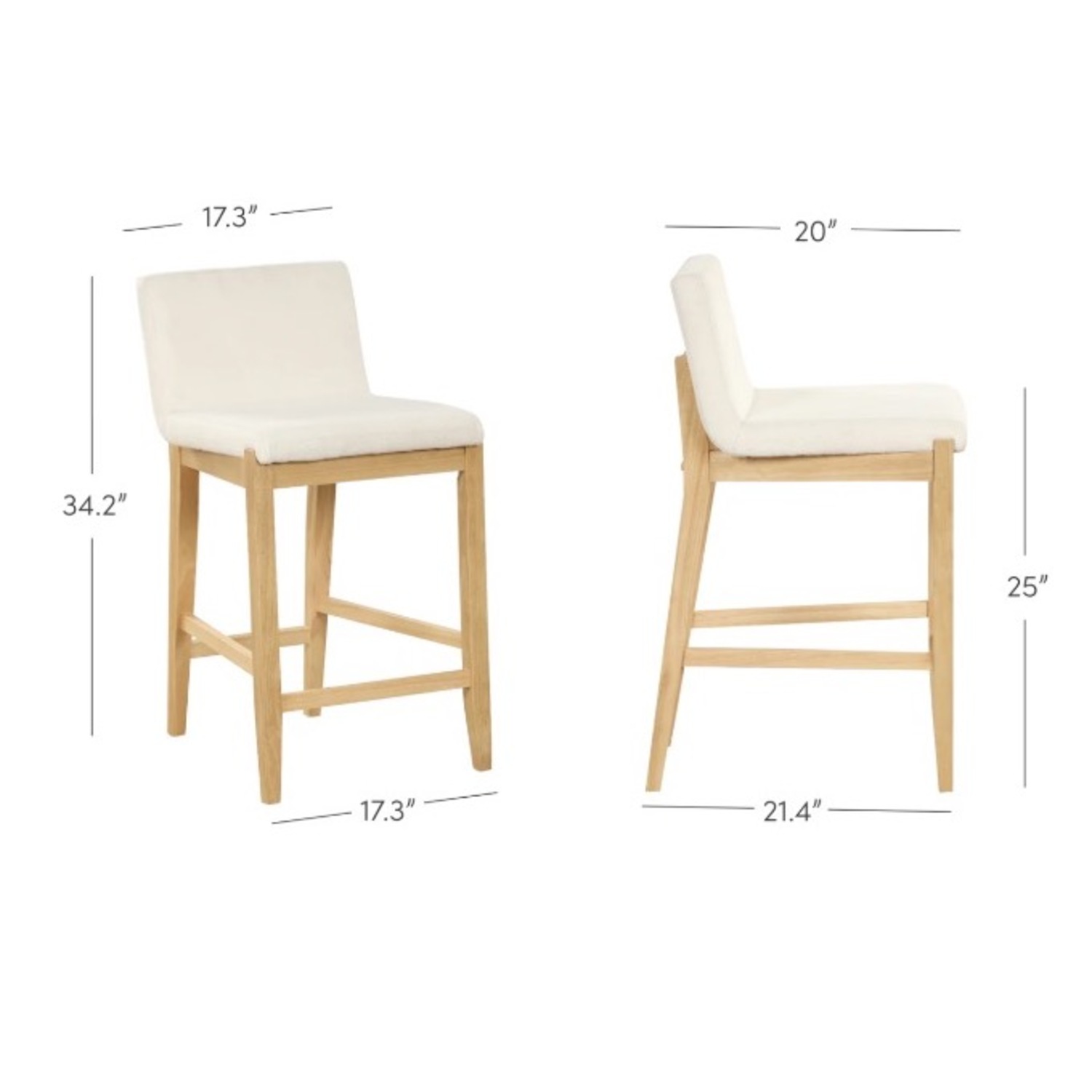 Pair of Upholstered Nathan James Counter Stools - image-6