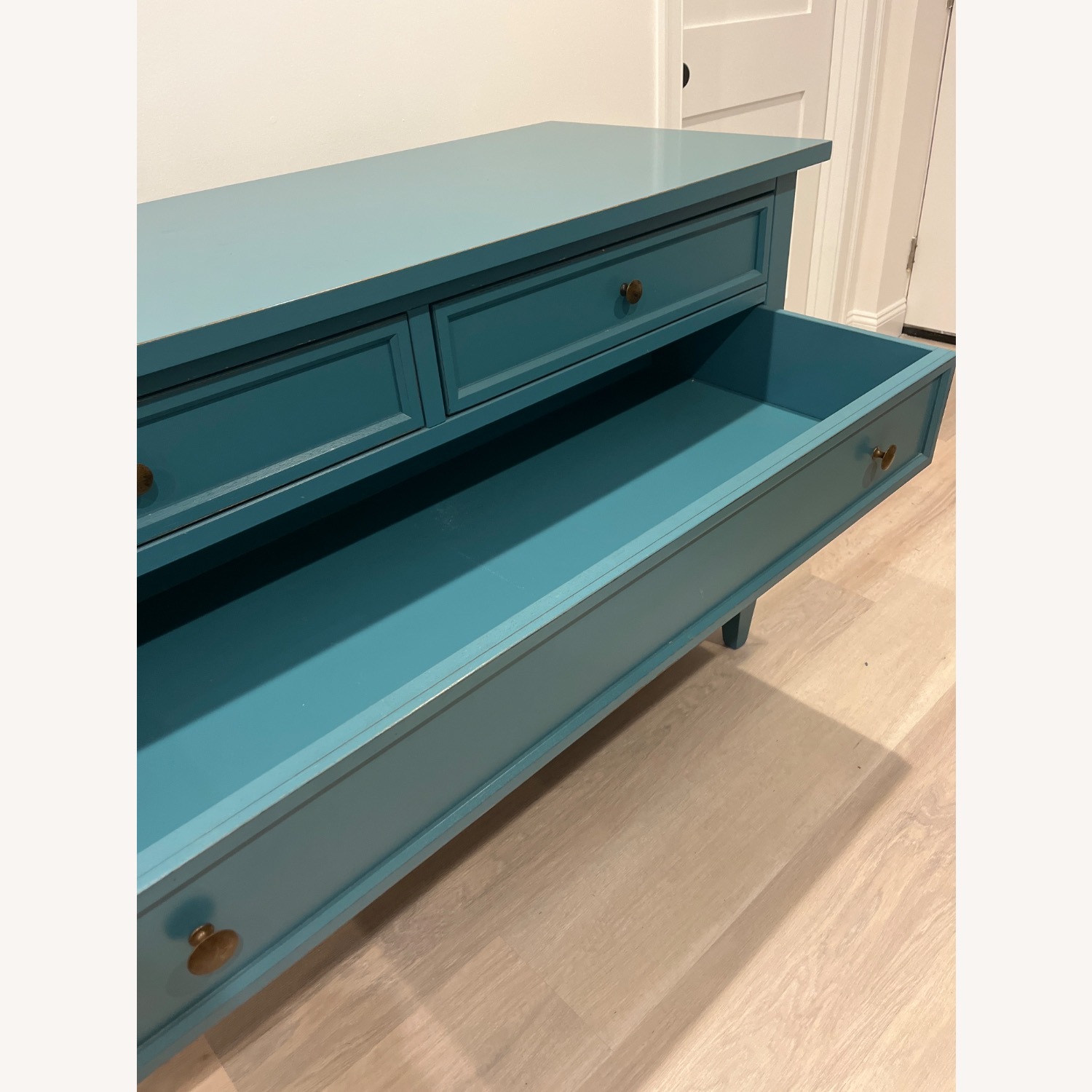 Crate & Barrel Large Chest of Drawers, Blue - image-5