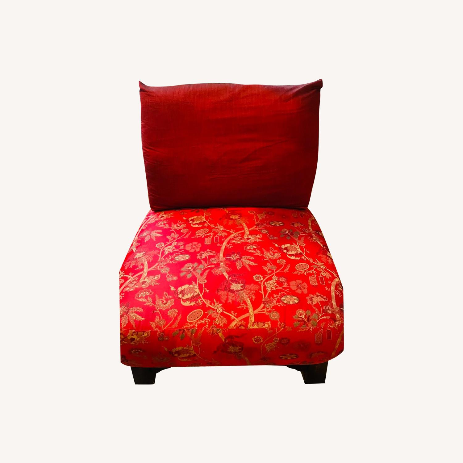 Vintage Oriental Print Accent Chairs - image-0